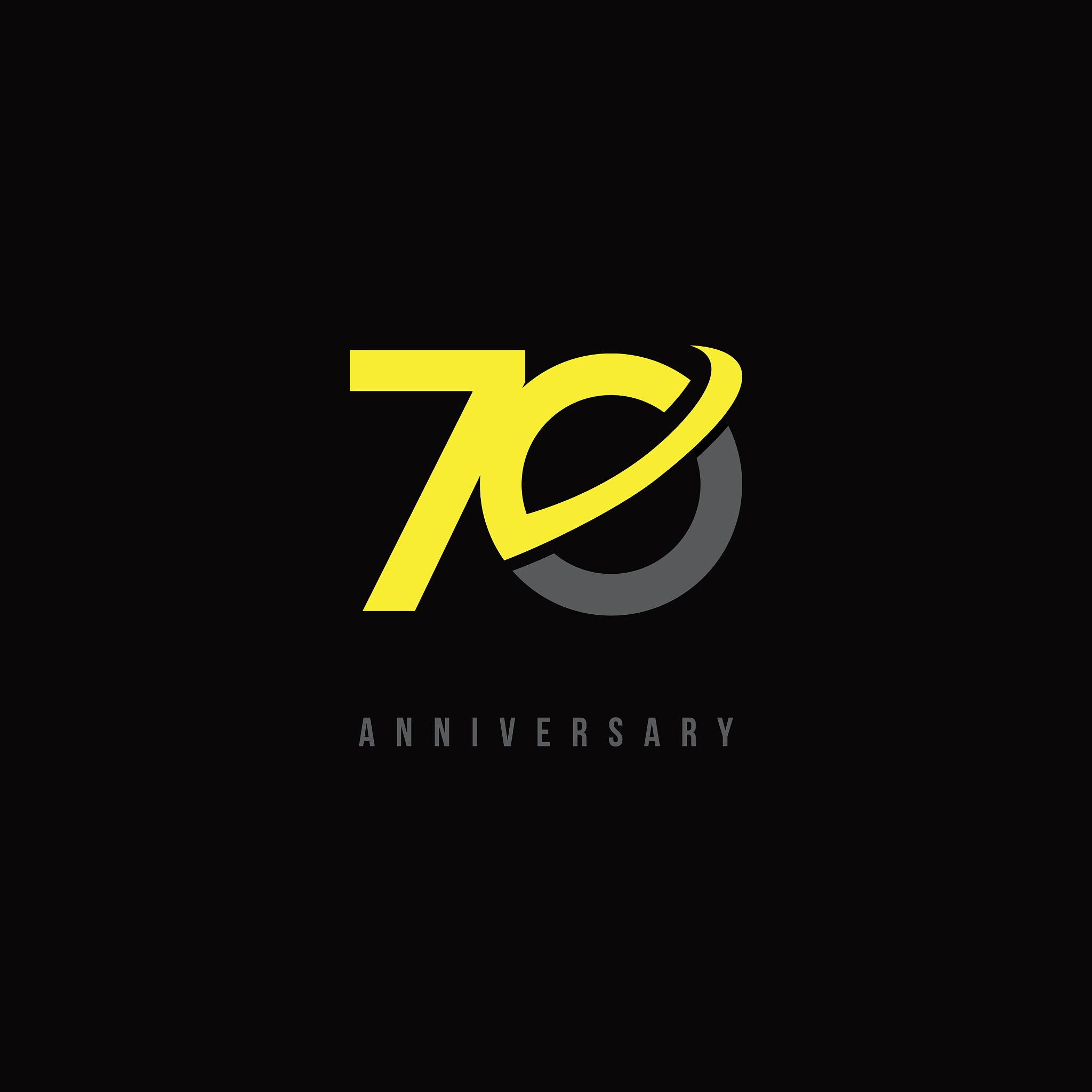 70 year anniversary template design