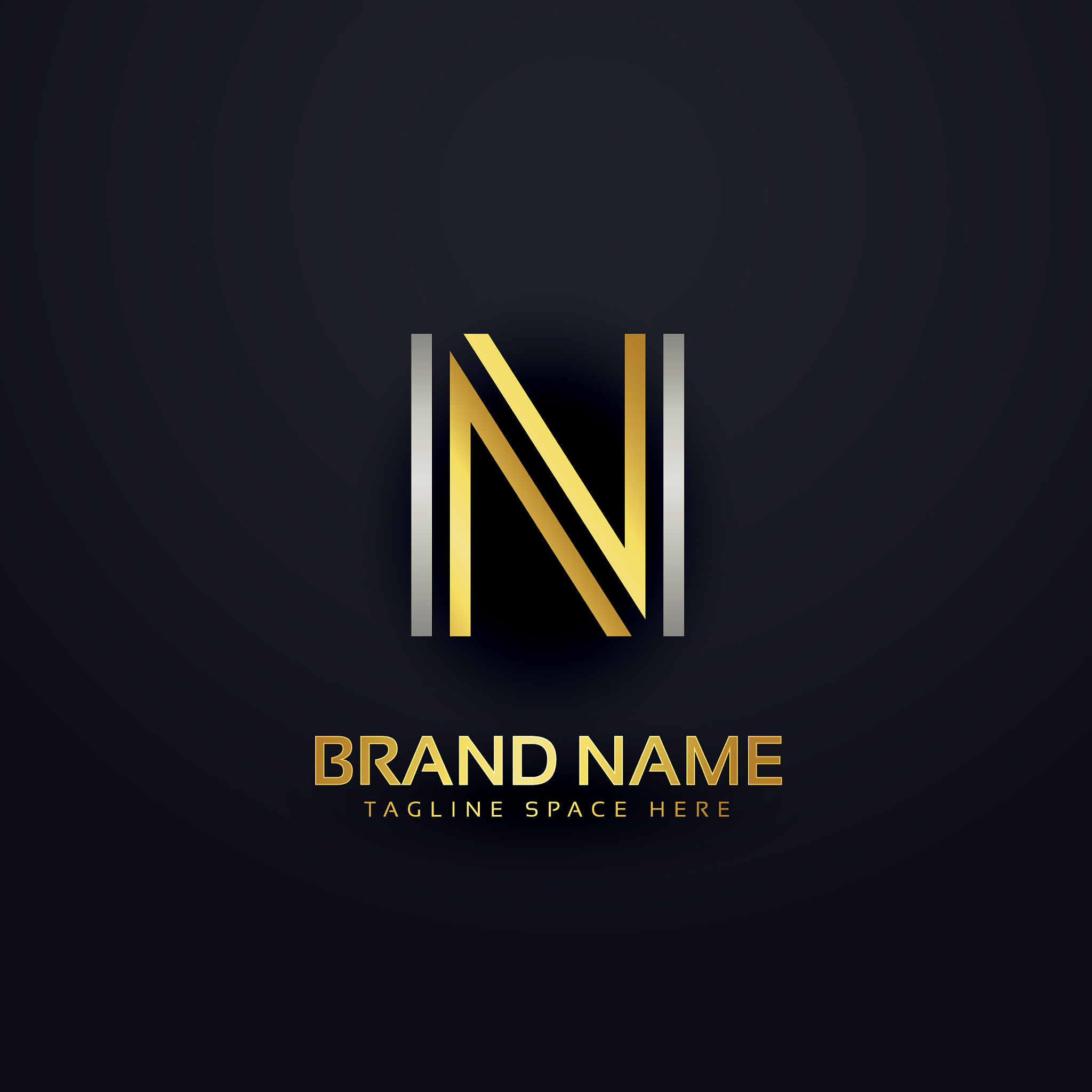 creative letter n logo design template
