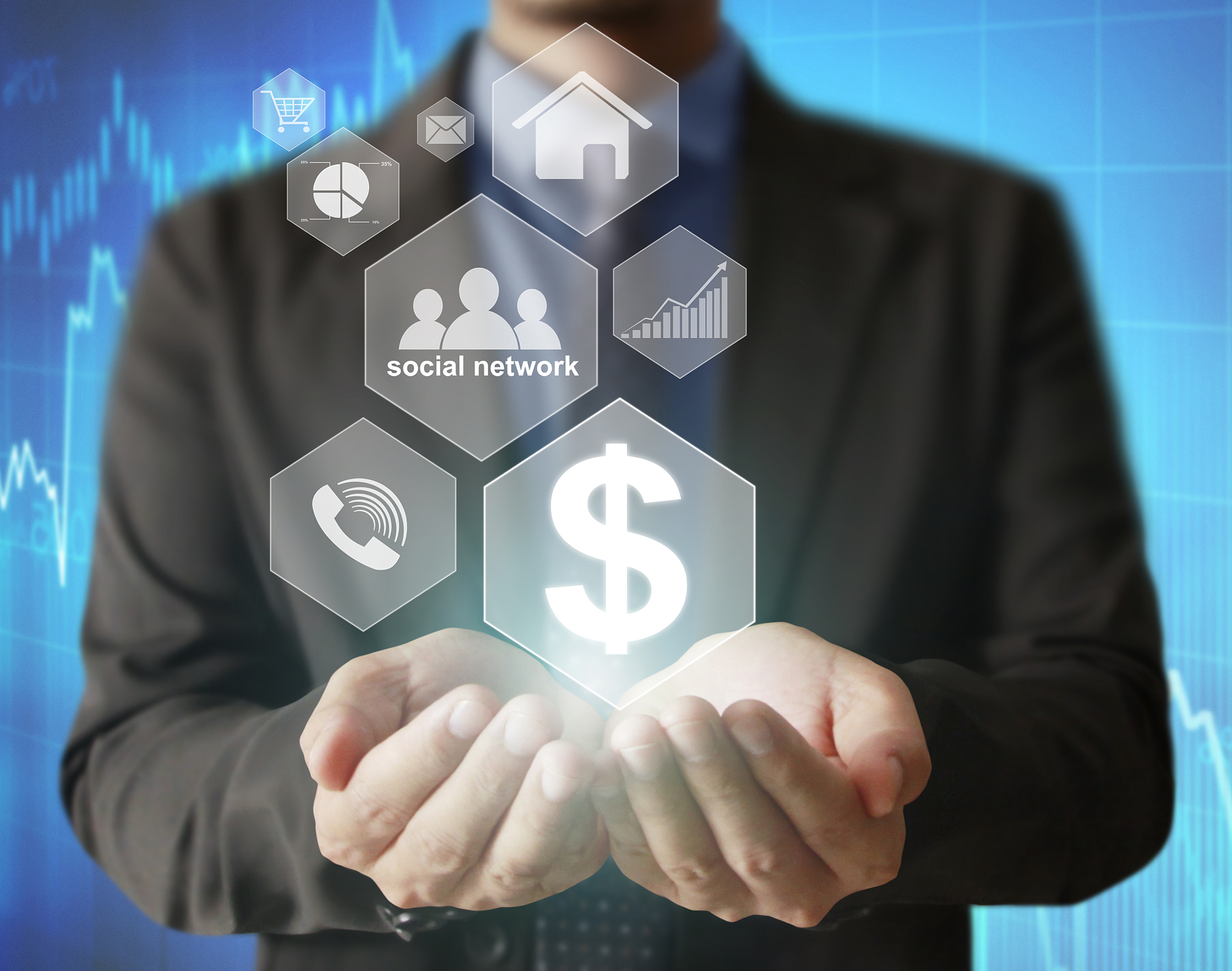 financial symbols coming