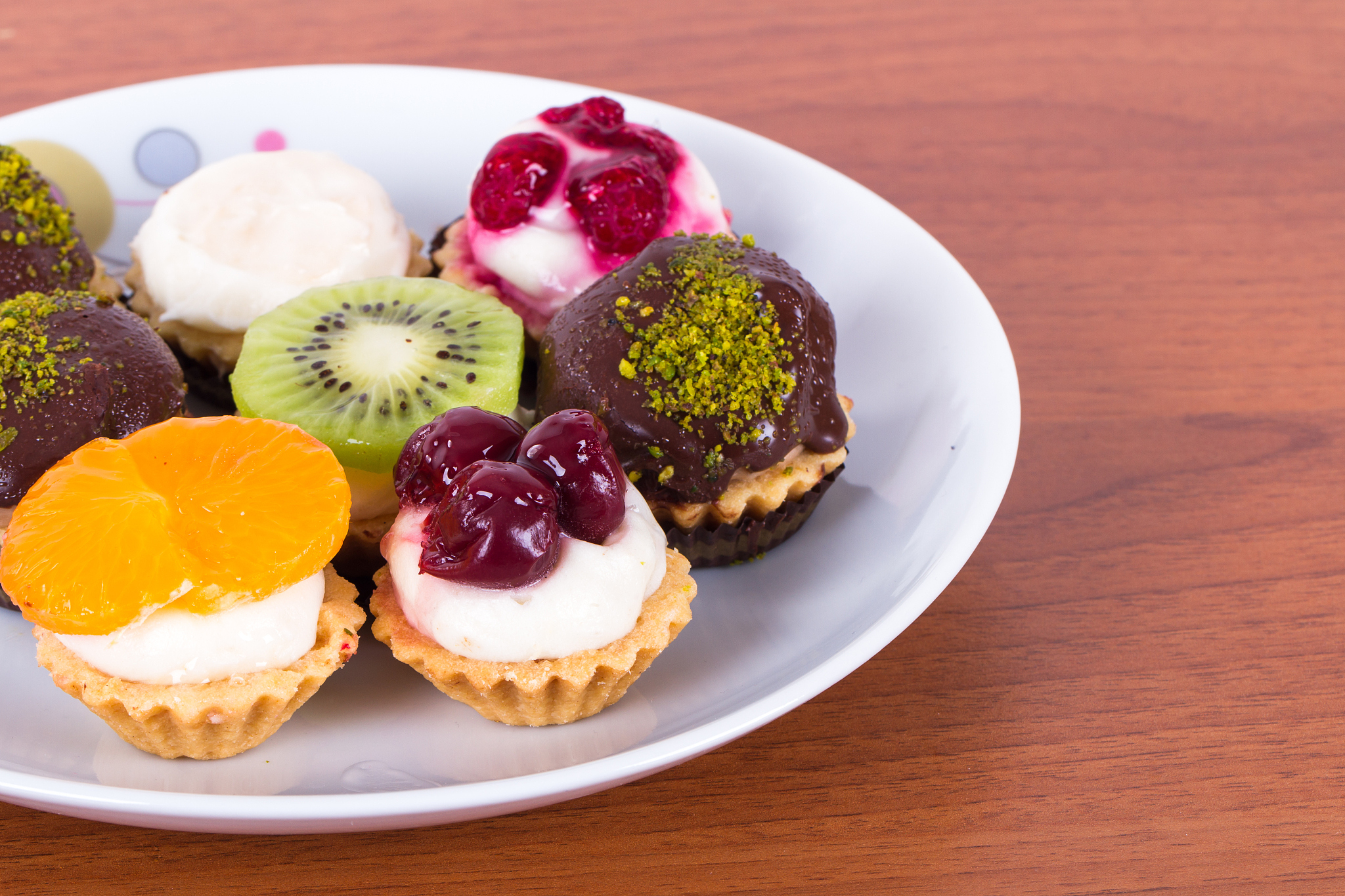 colorful delicious cakes
