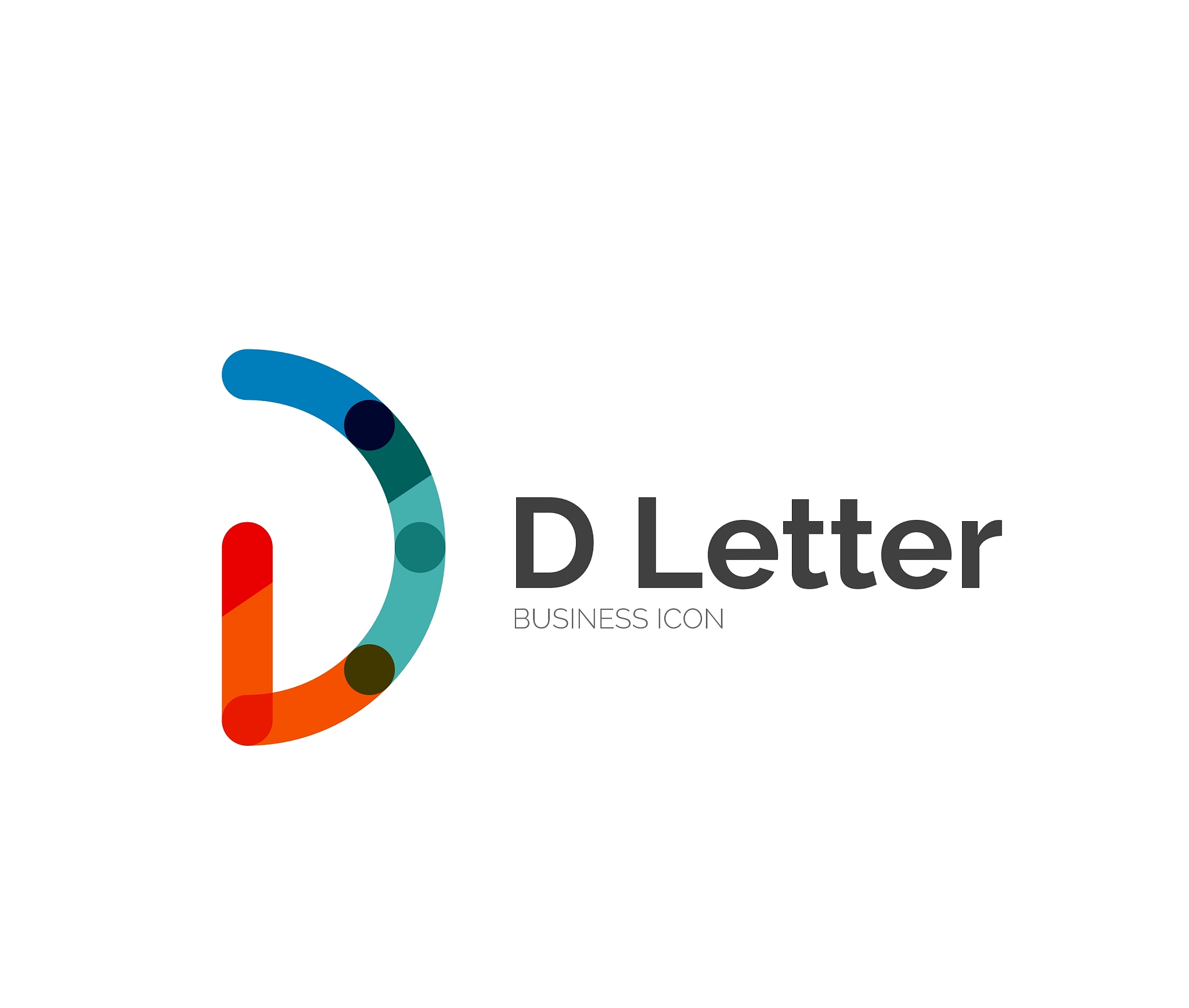 d letter logo minimal line design