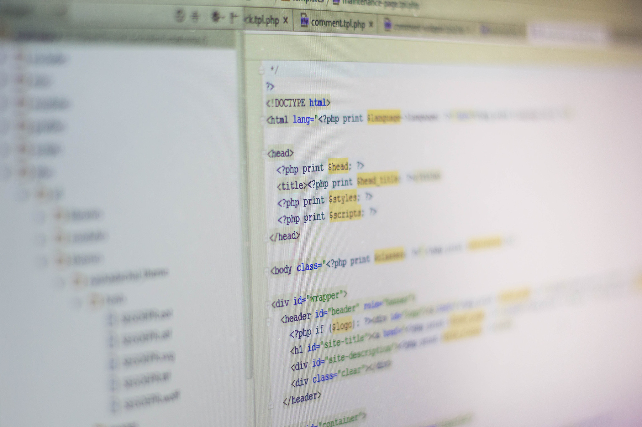 programming code abstract screen of software developer