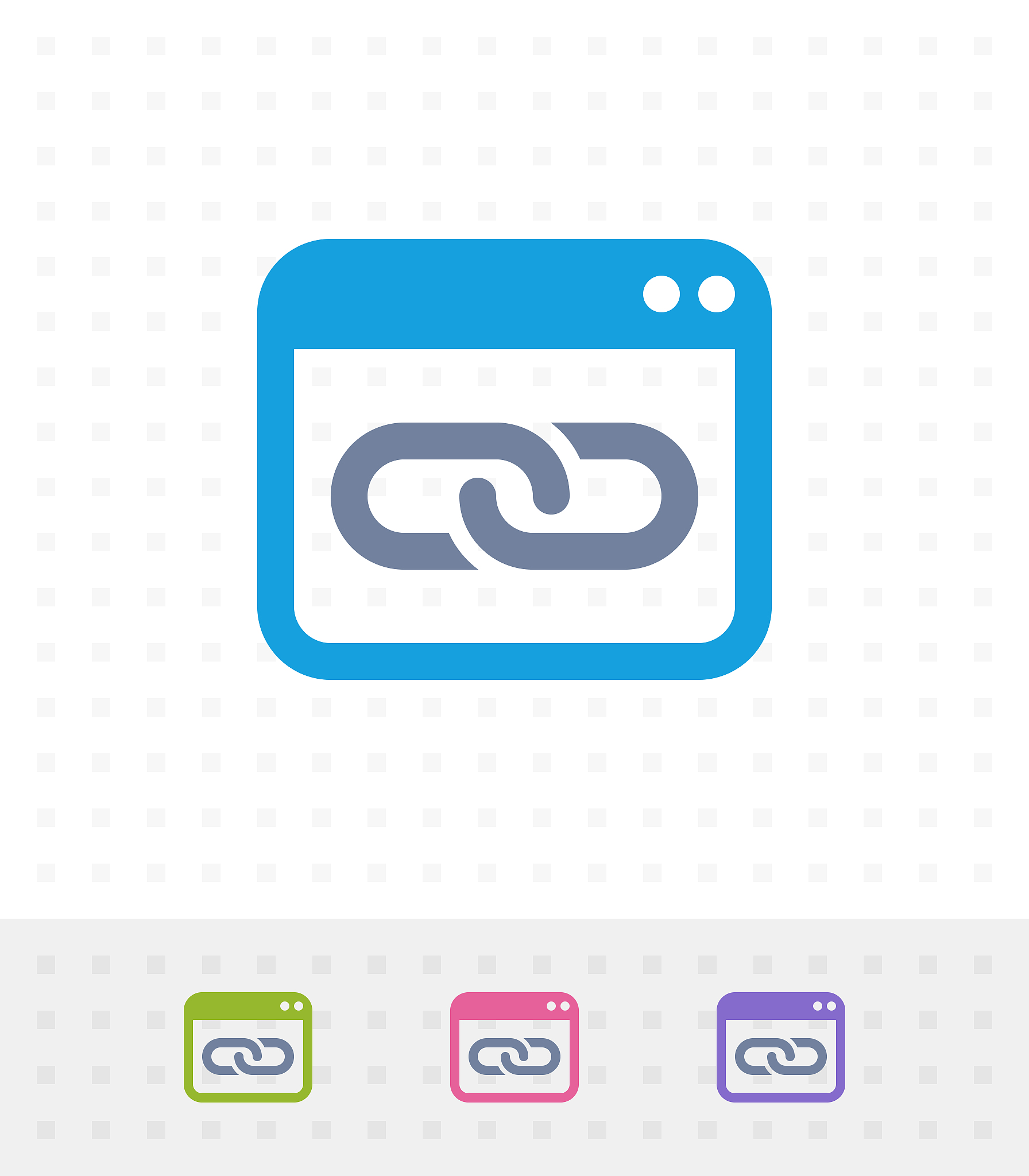 link in window - mix icons