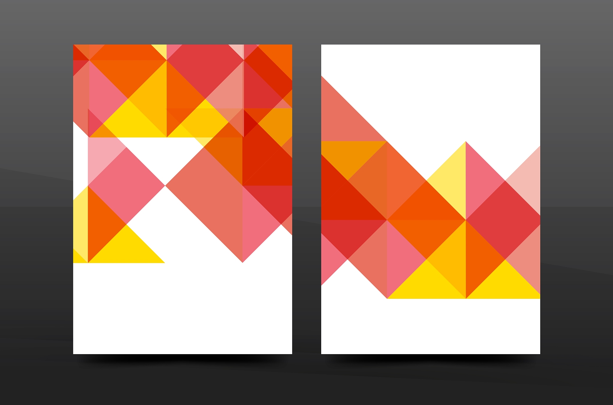 colorful geometry design annual report a4 cover