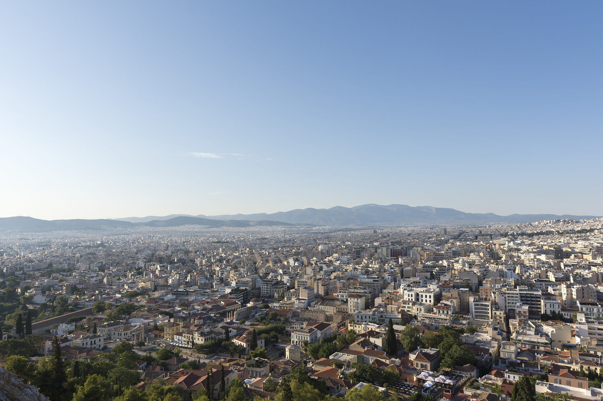 athens city panorama seen from the acropolis