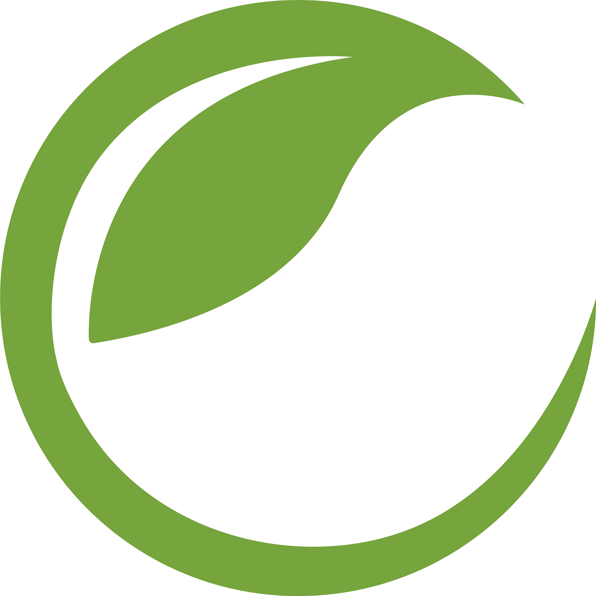 c letter logos of green tree leaf ecology nature