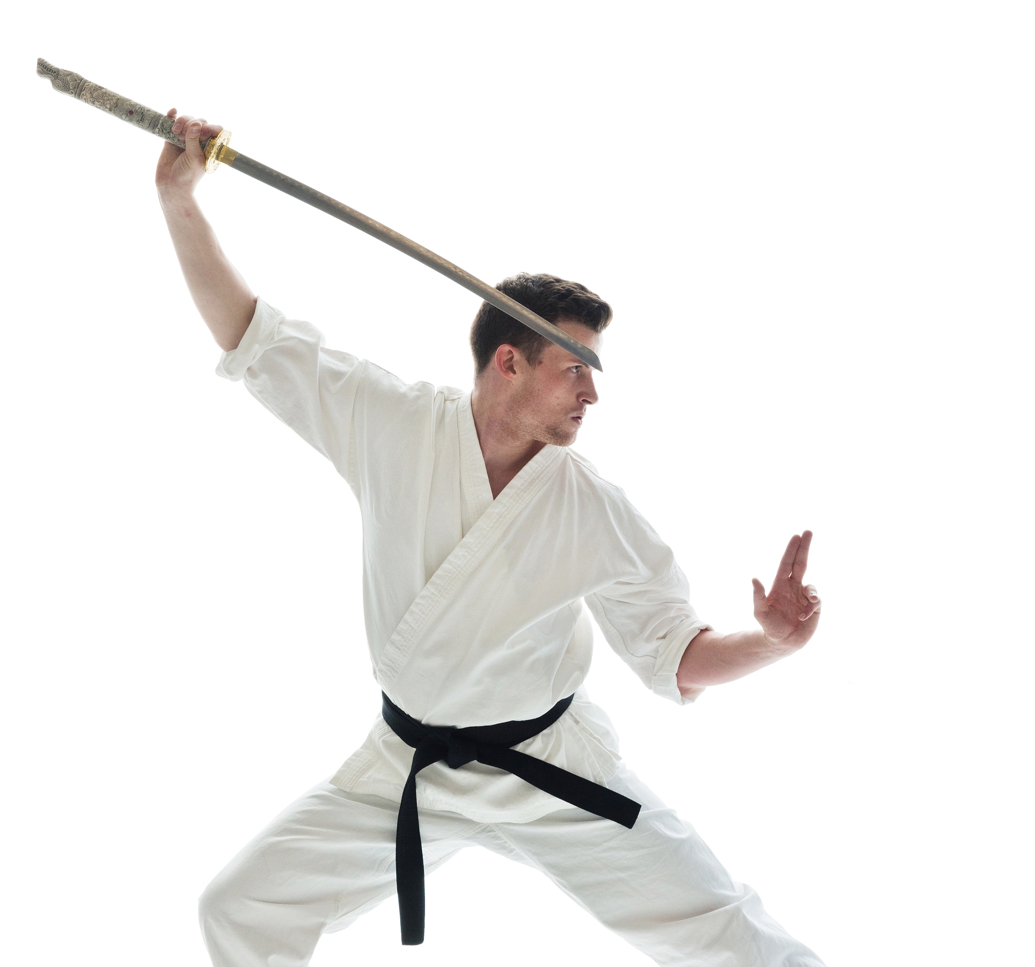 attractive man in karate clothes