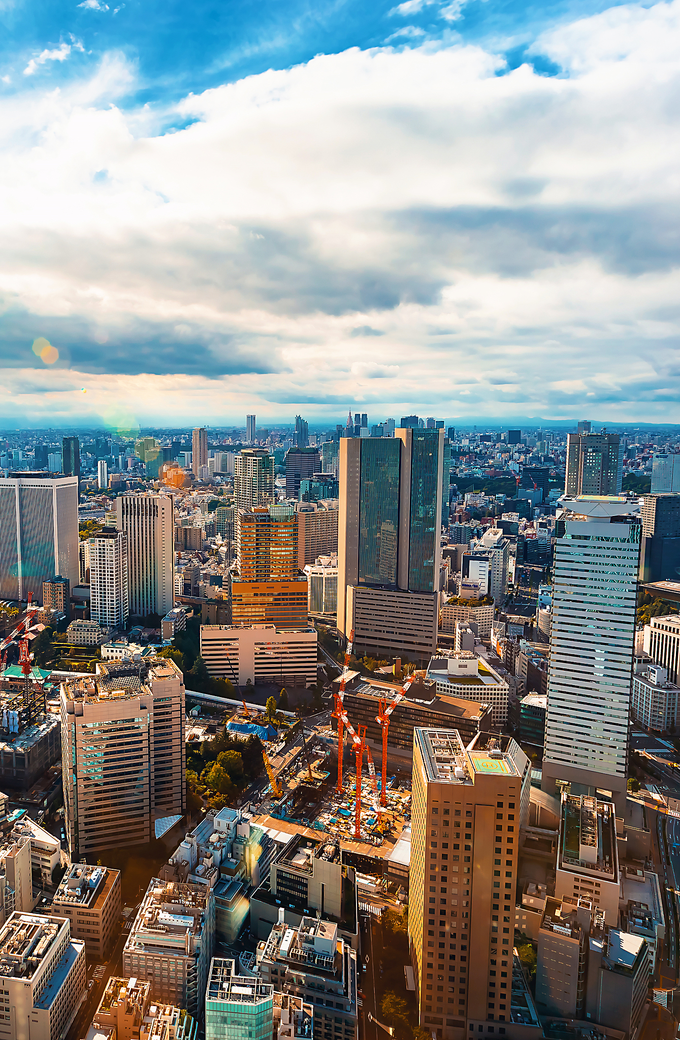 aerial view of tokyo, japan