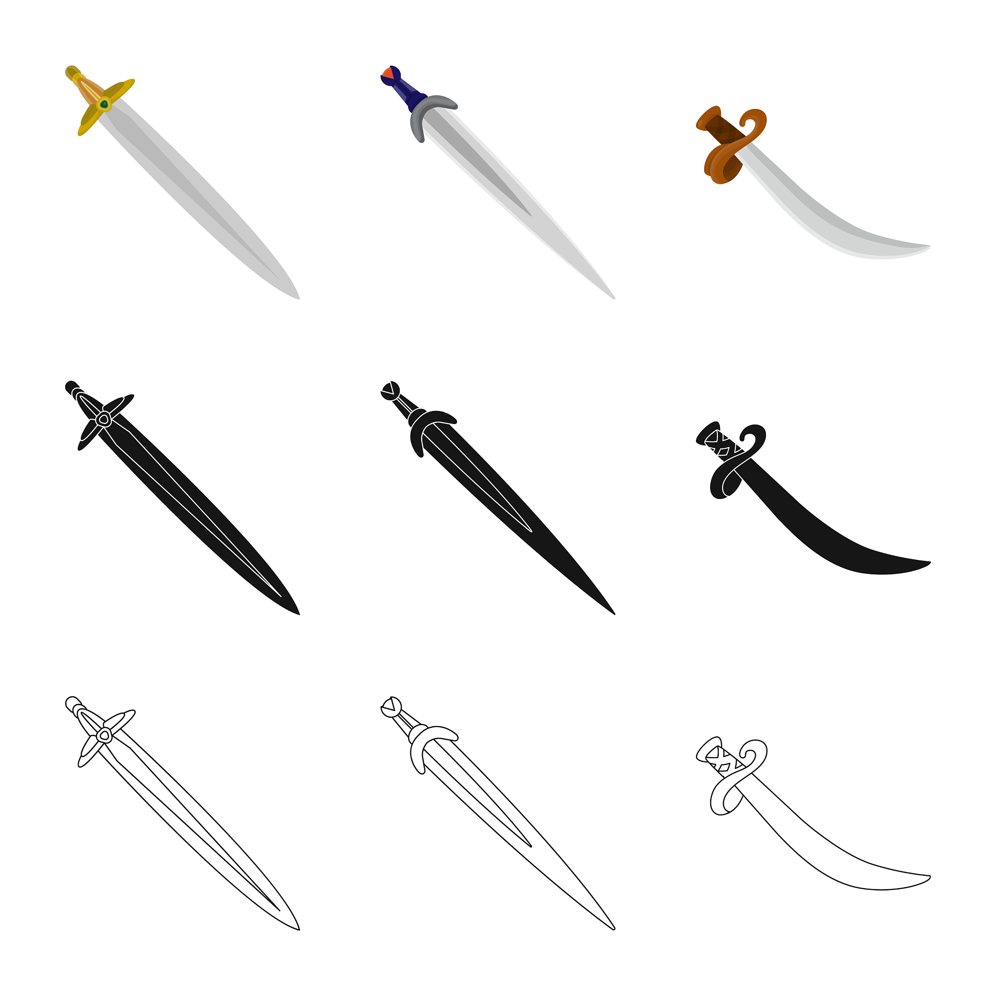 design game and armor icon collection