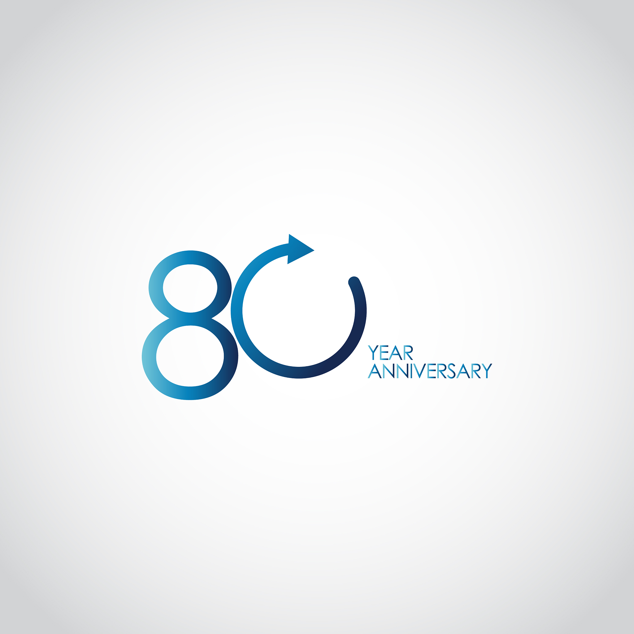 80 year anniversary template design
