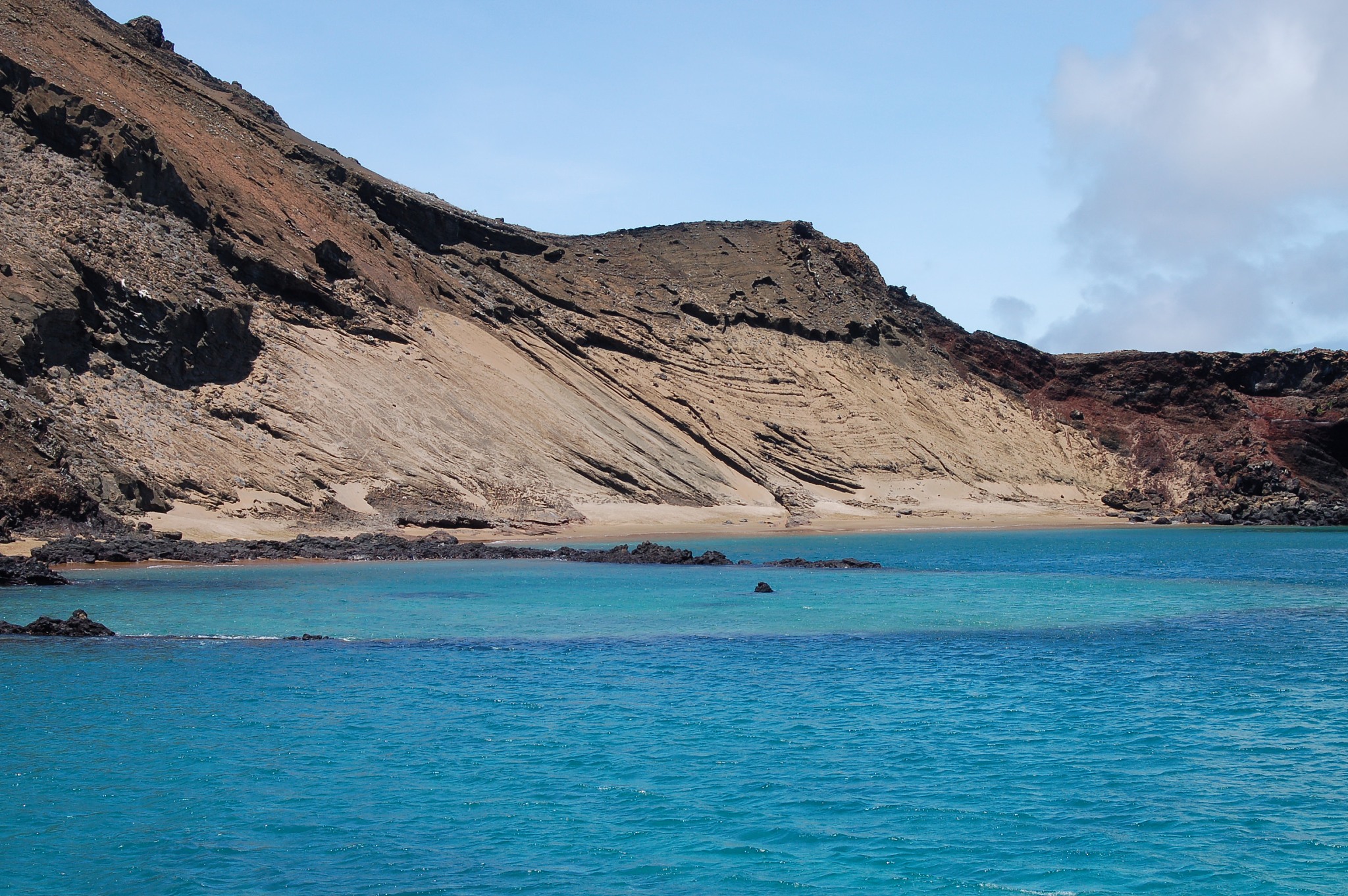 sunken volcanic crater, galapagos islands