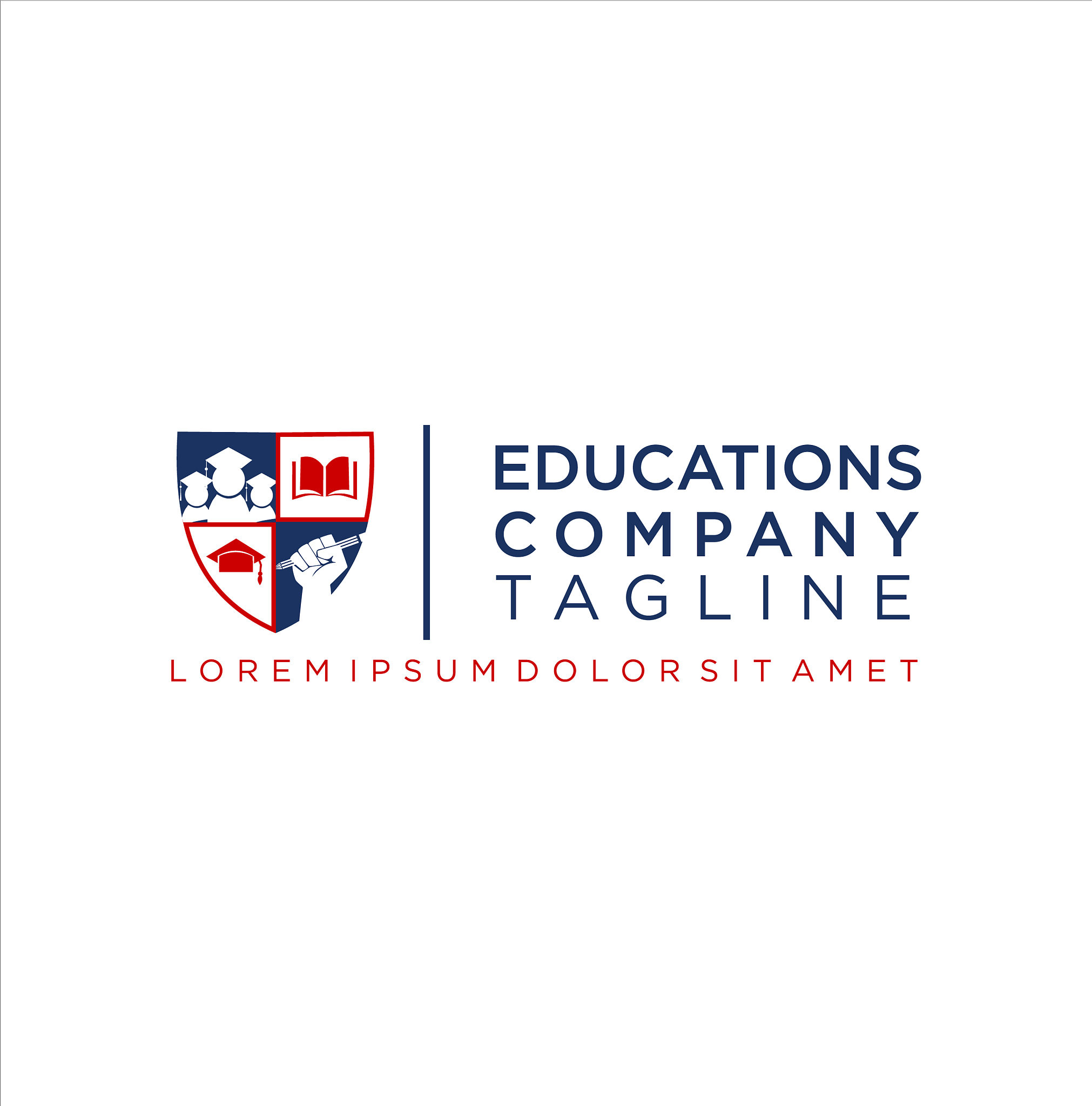 shield education logo icon design