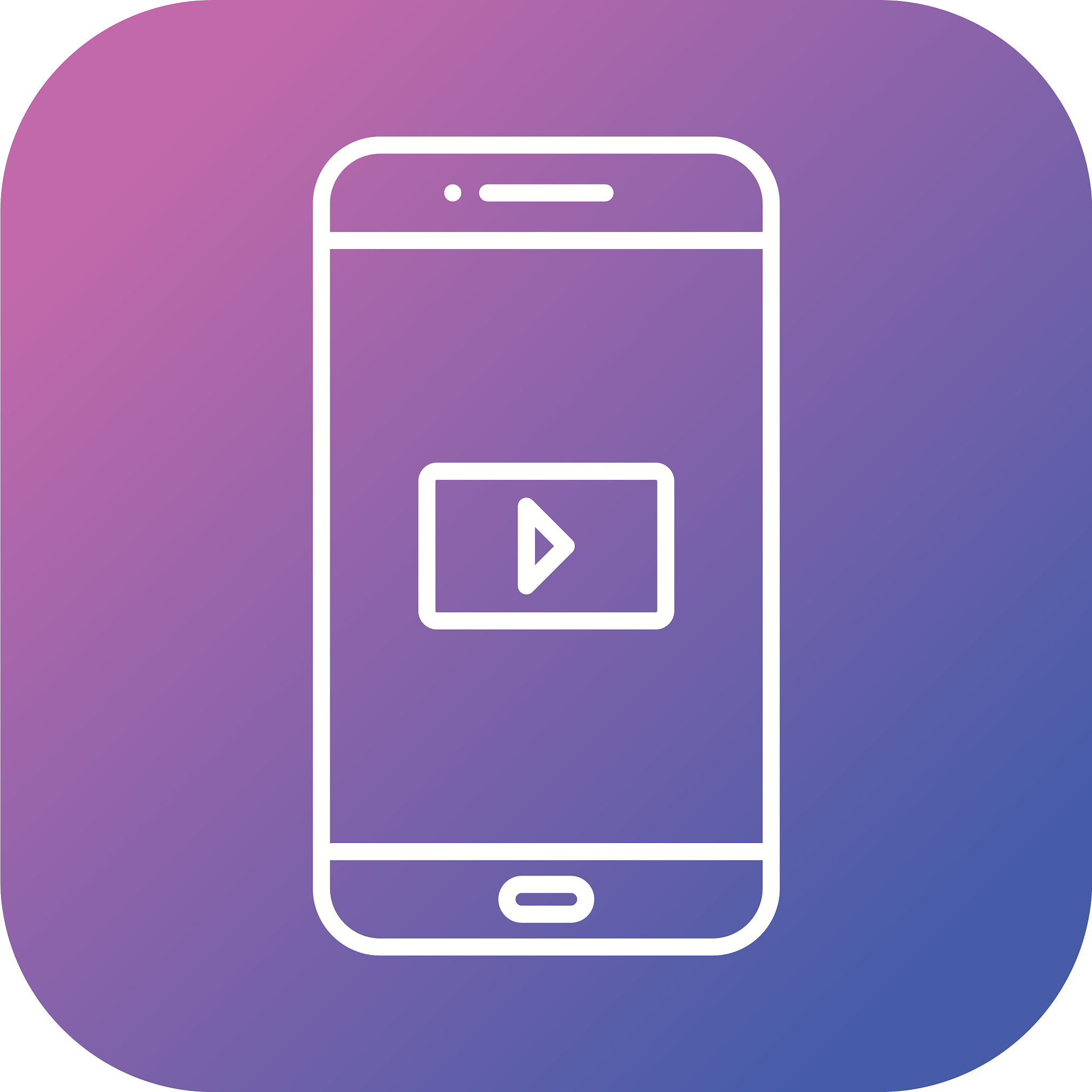 unique video app line icon