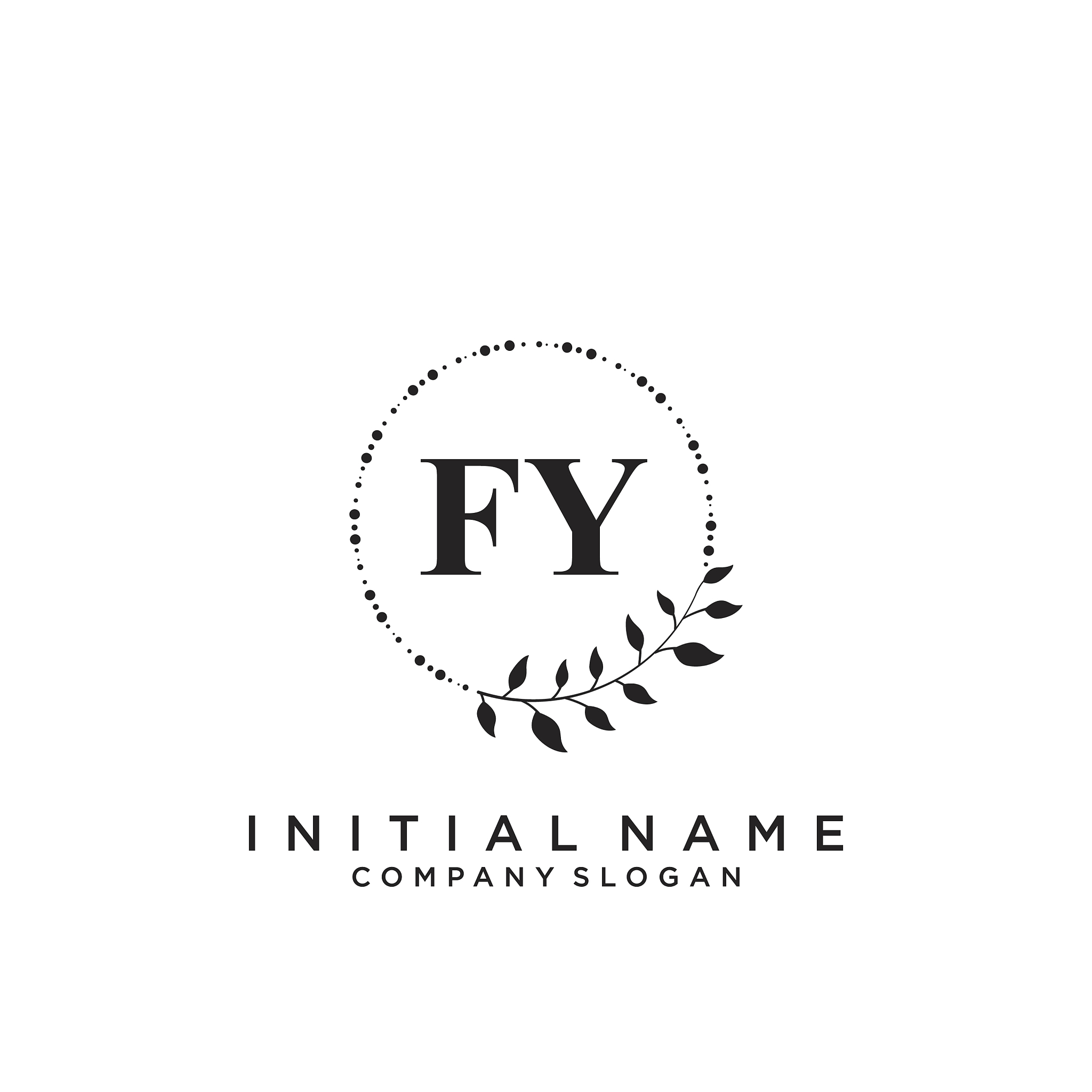 fy initial handwriting logo design