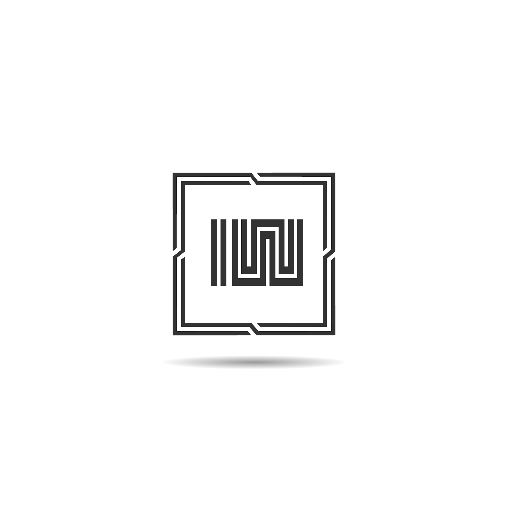 initial letter iw logo template design