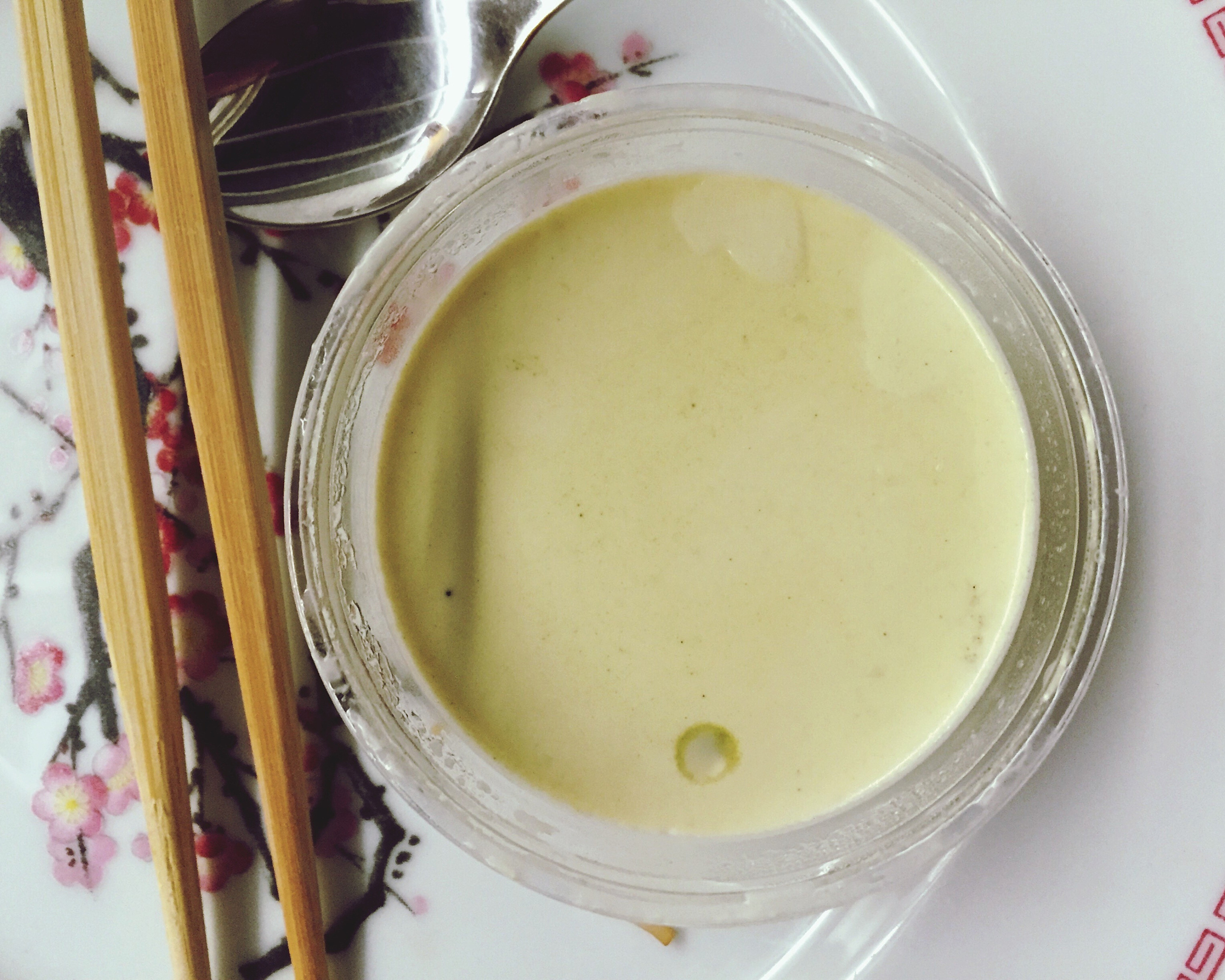 high angle view of panna cotta on table