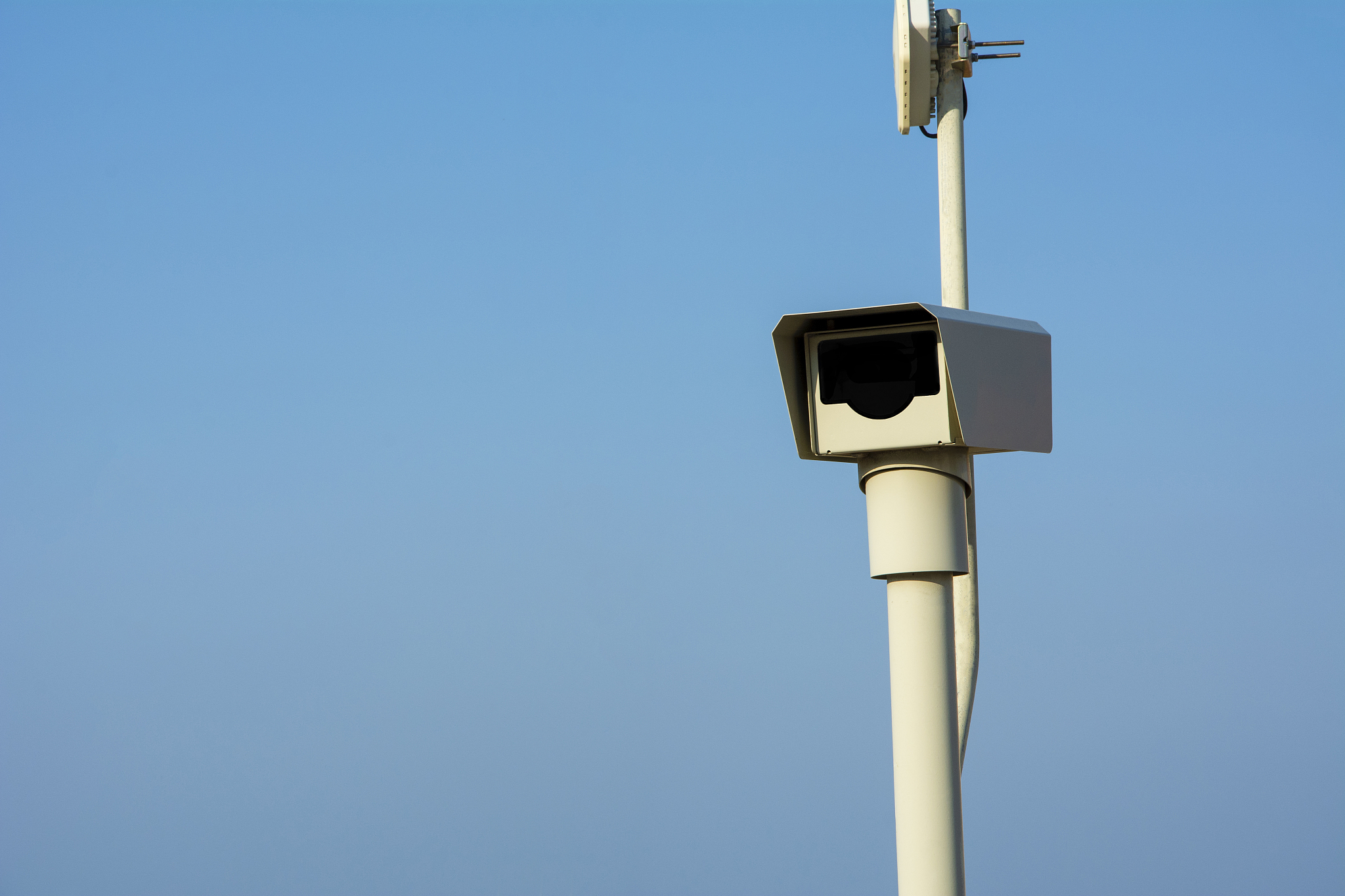 security camera standing outside in the sky