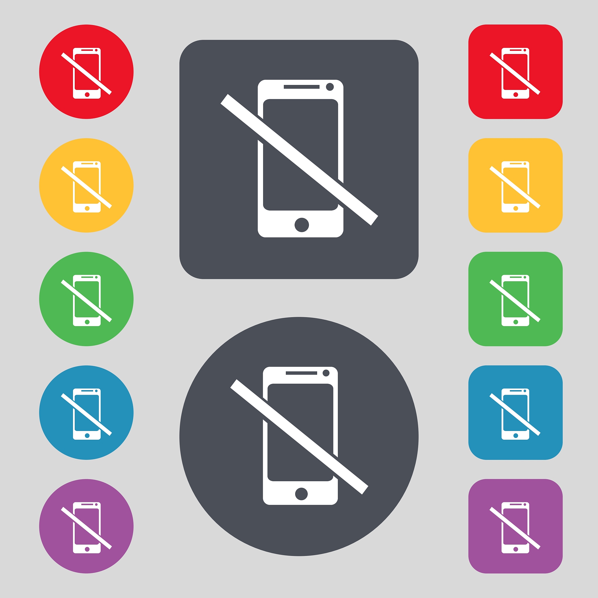 do not call smartphone signs icon support symbol