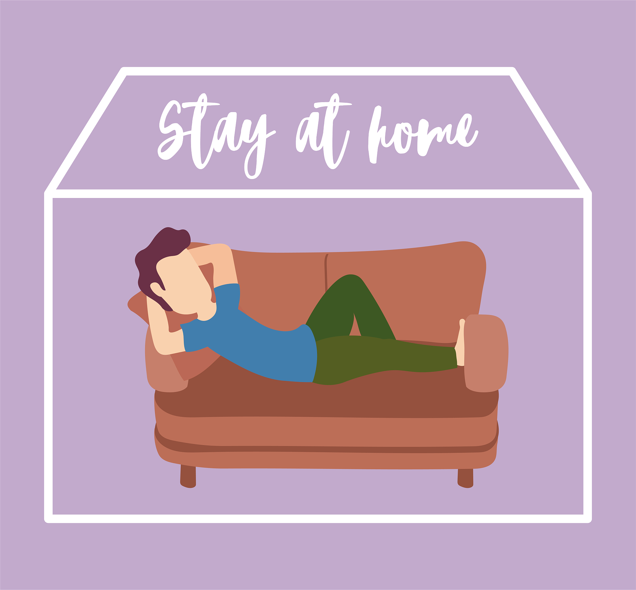 stay at home awareness social media campaign and coronavirus pre