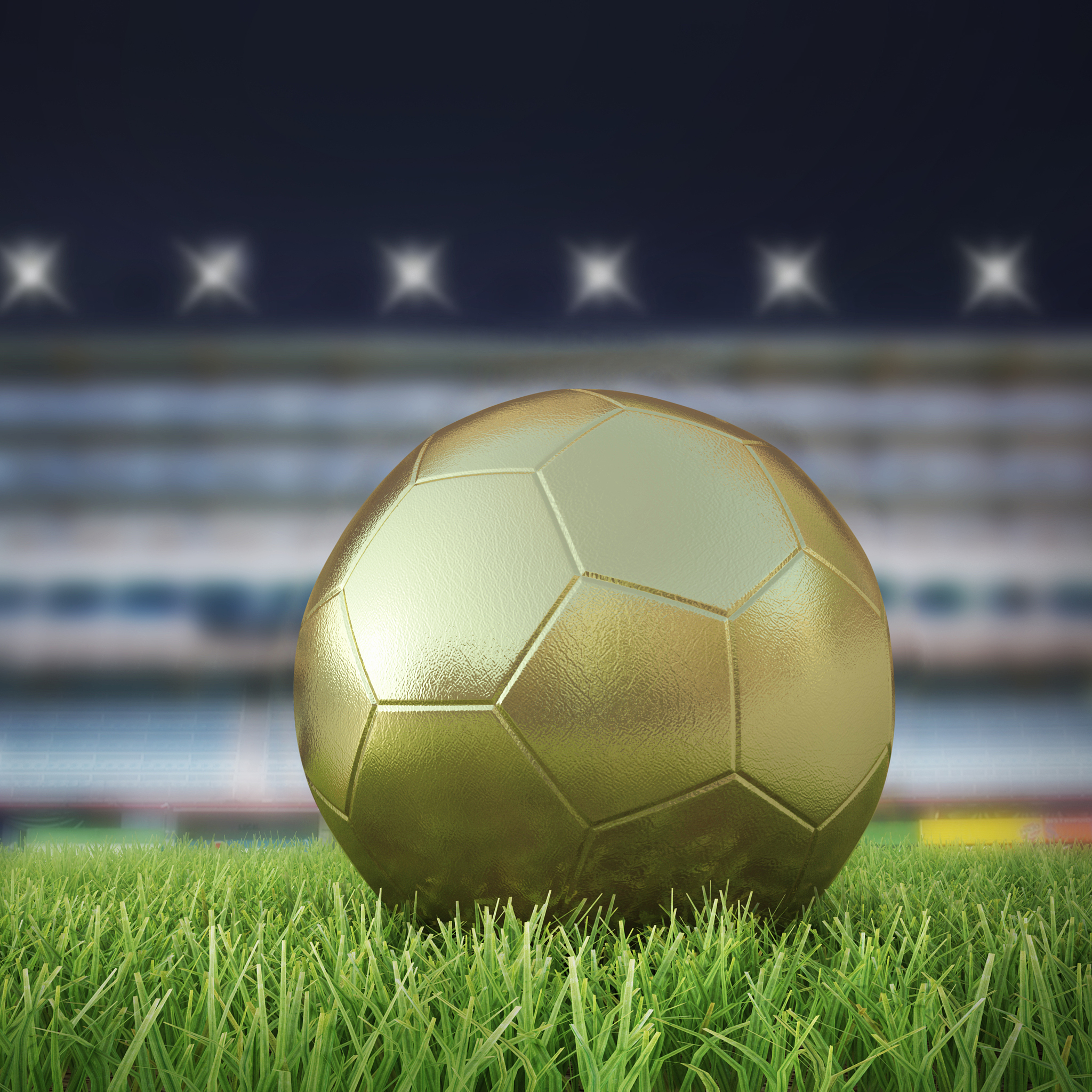 soccer football on green grass
