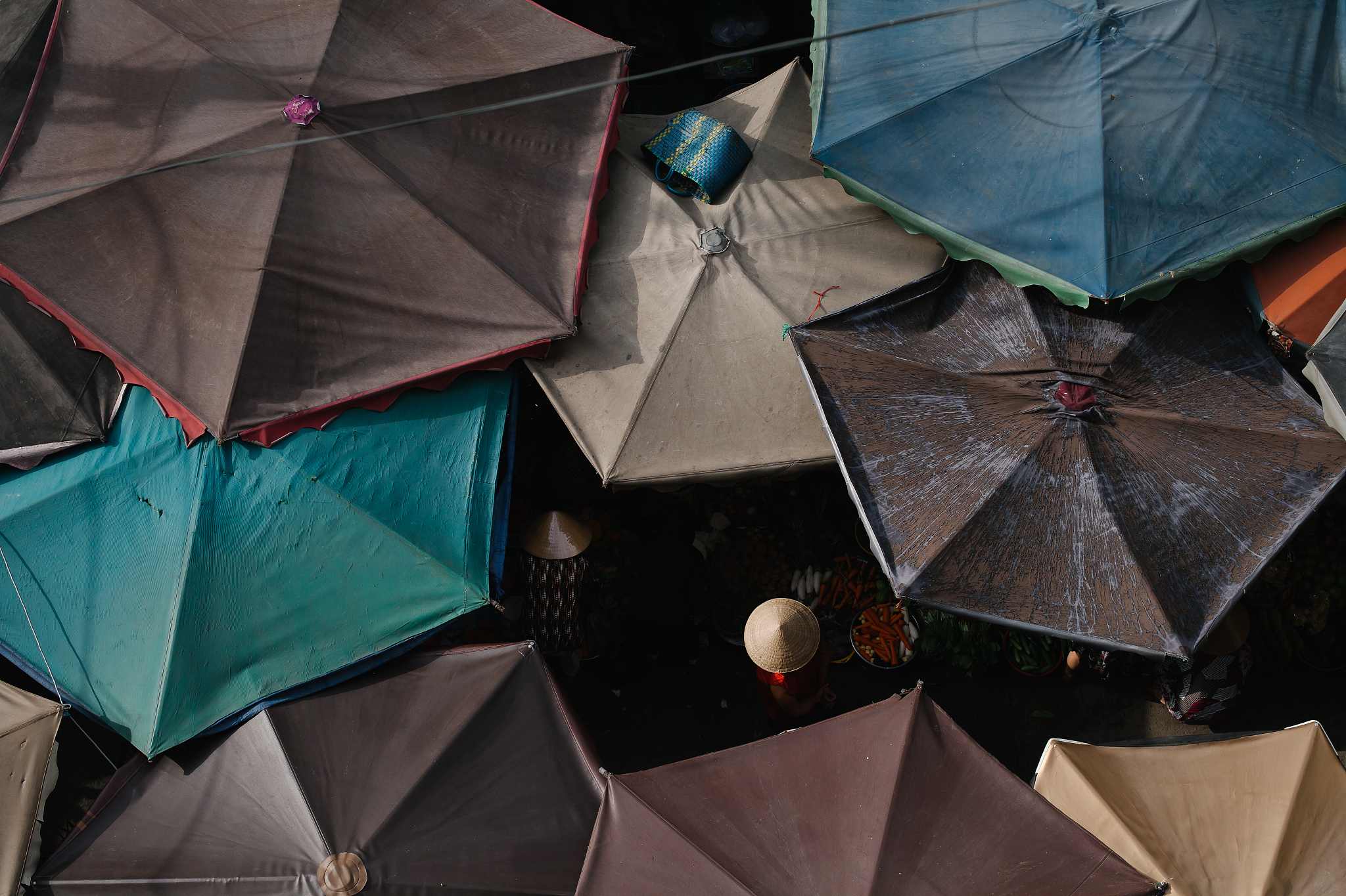 market umbrellas