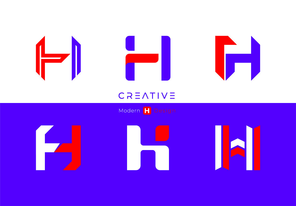 h标志字母设计