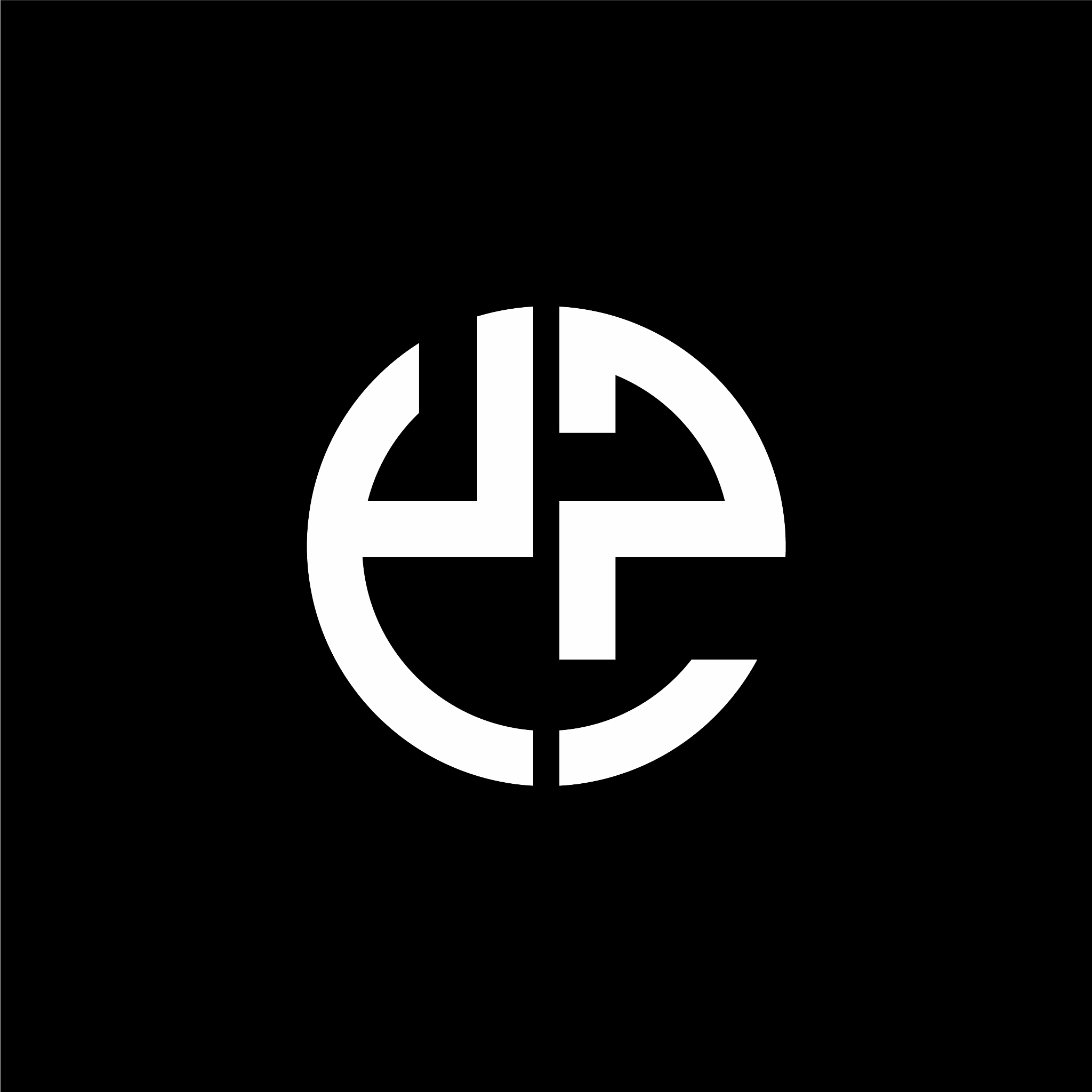 yz monogram logo circle ribbon style design
