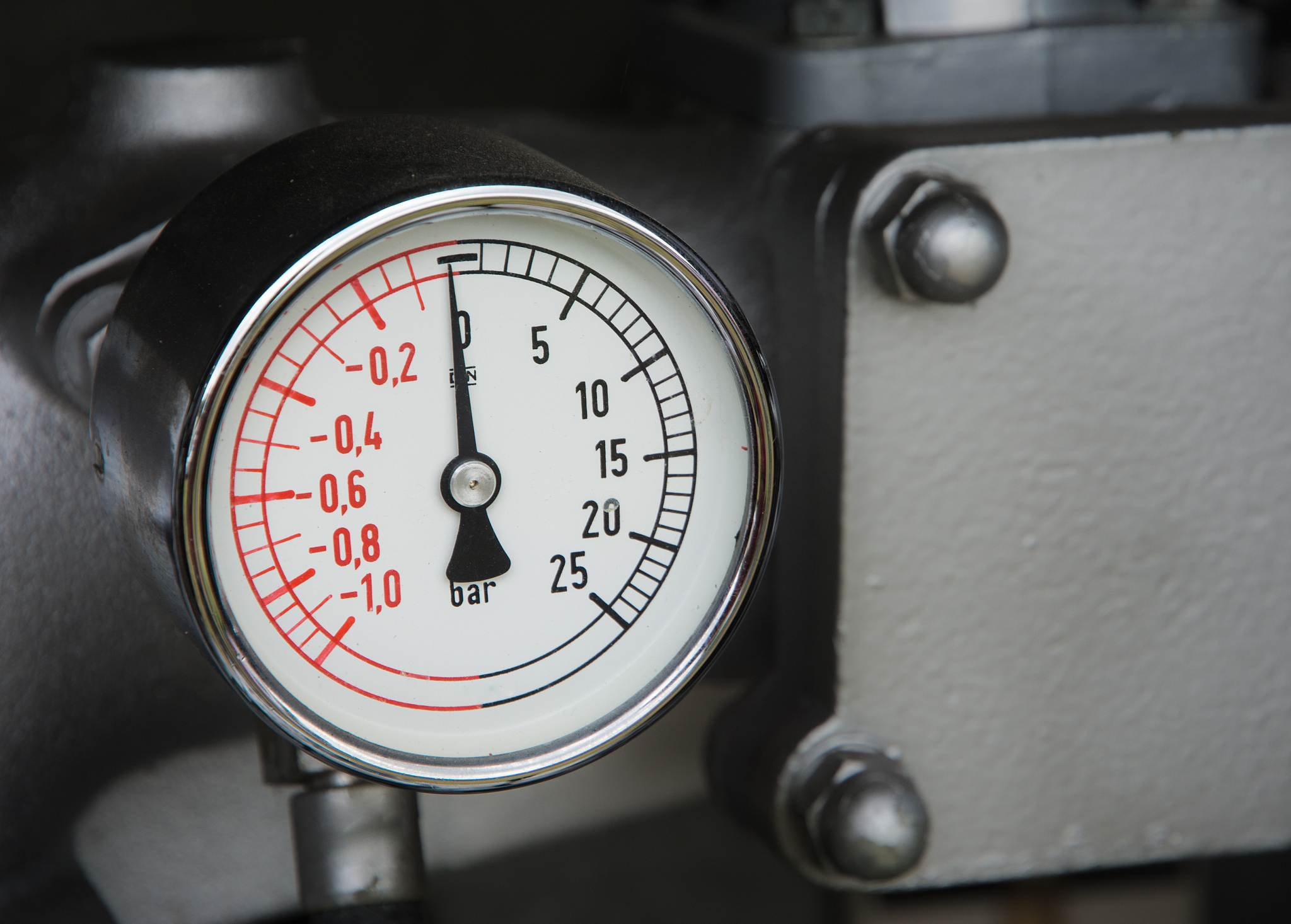 vintage manometer of a fire truck