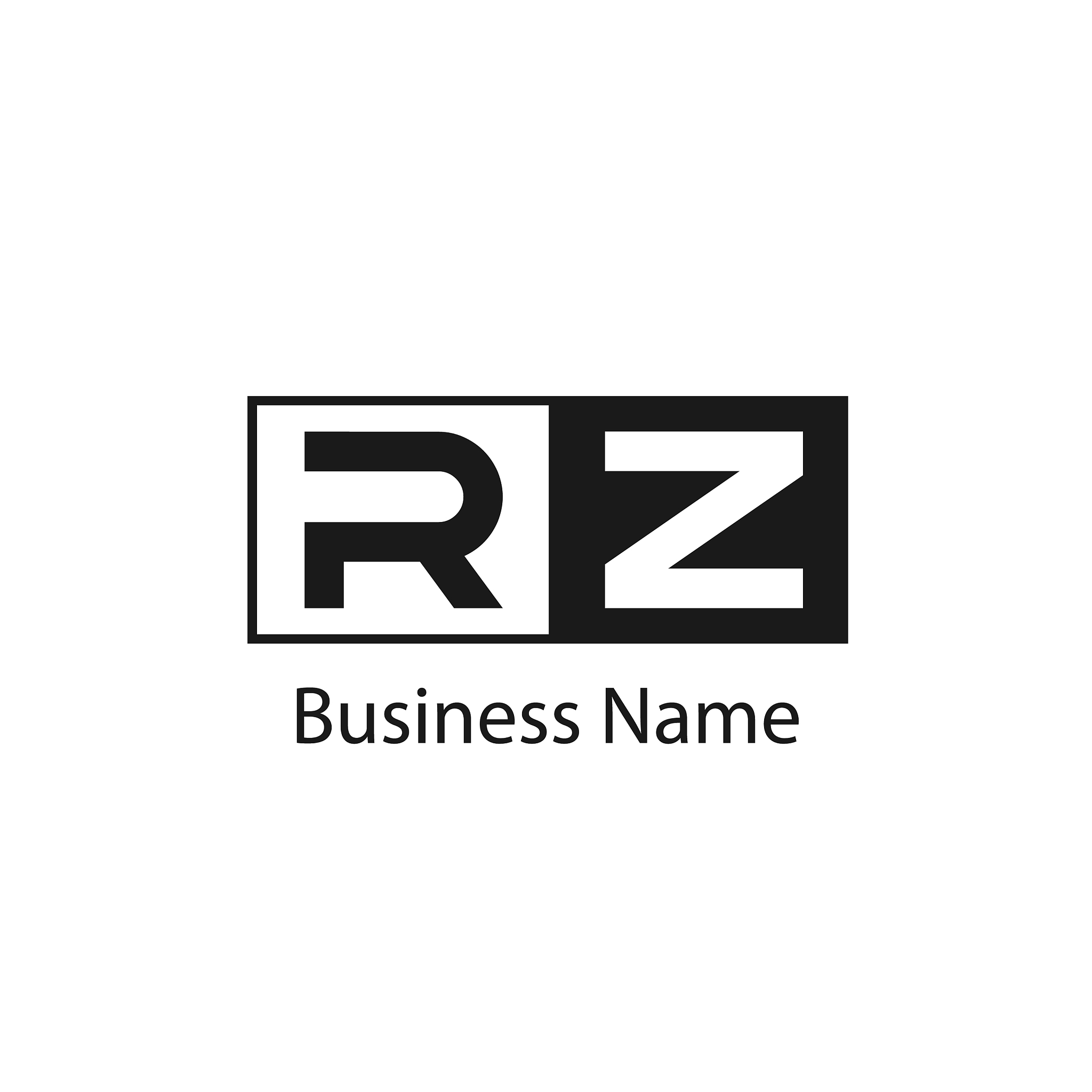 initial letter rz logo template design