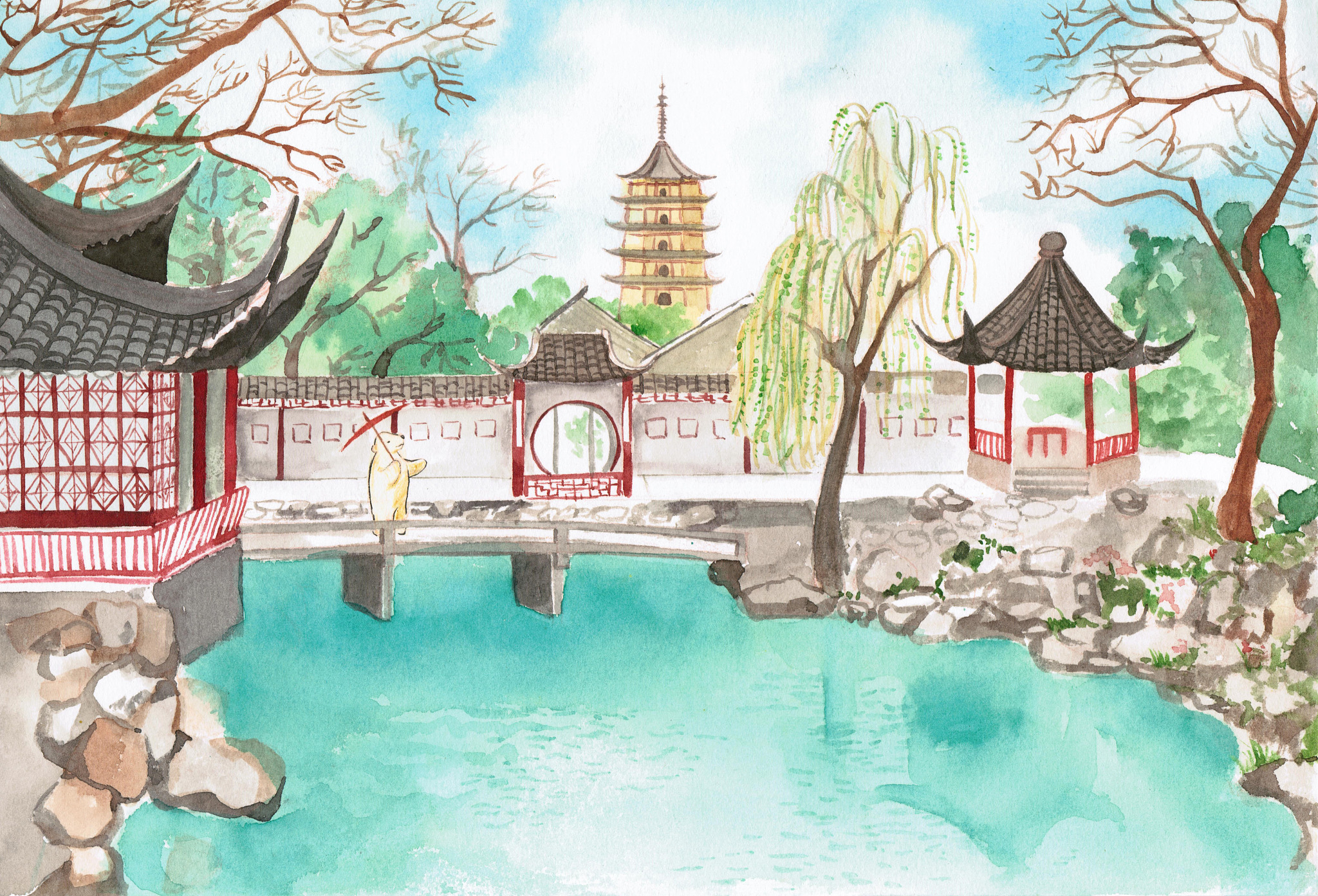 苏州典型非遗插画设计构思