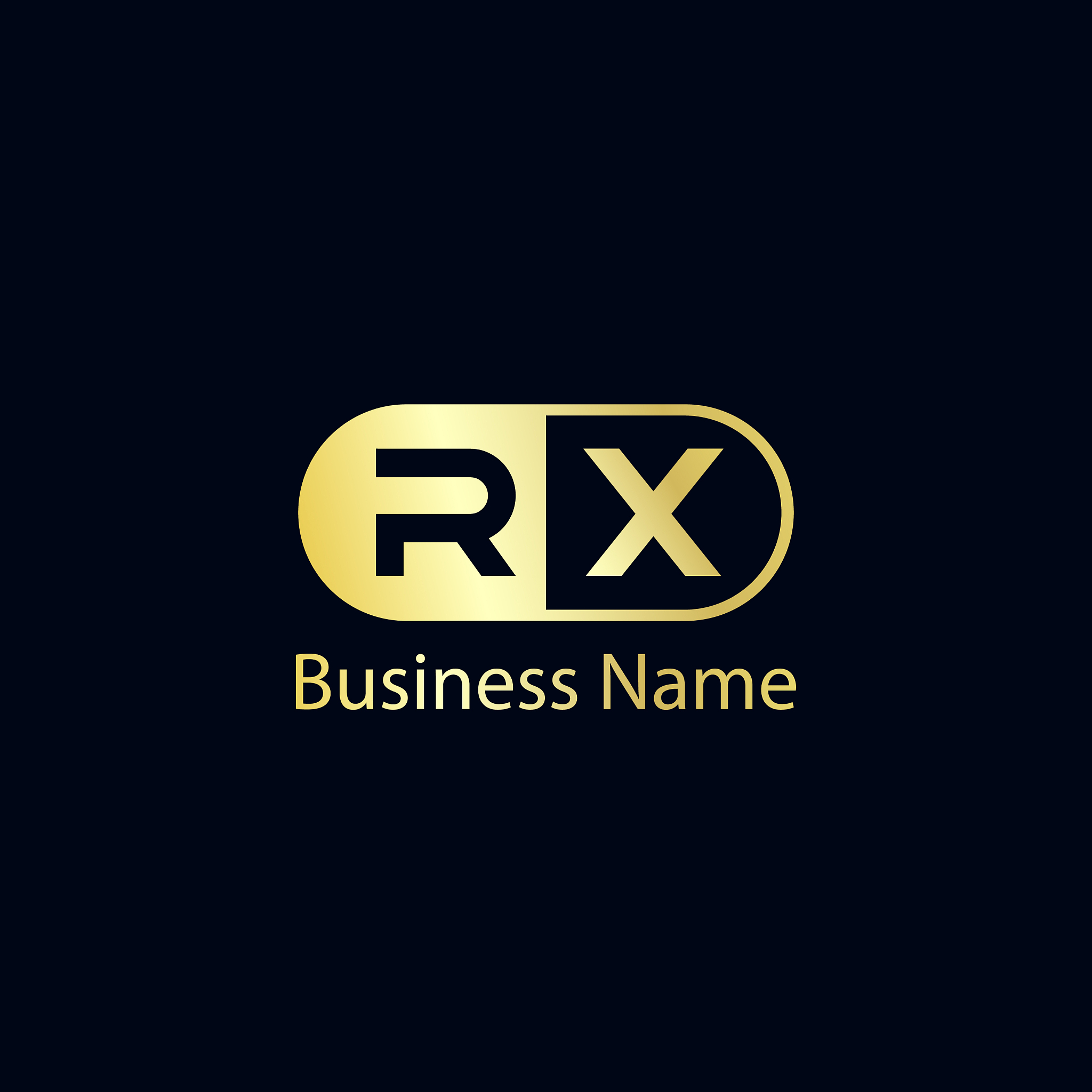 initial letter rx logo template design