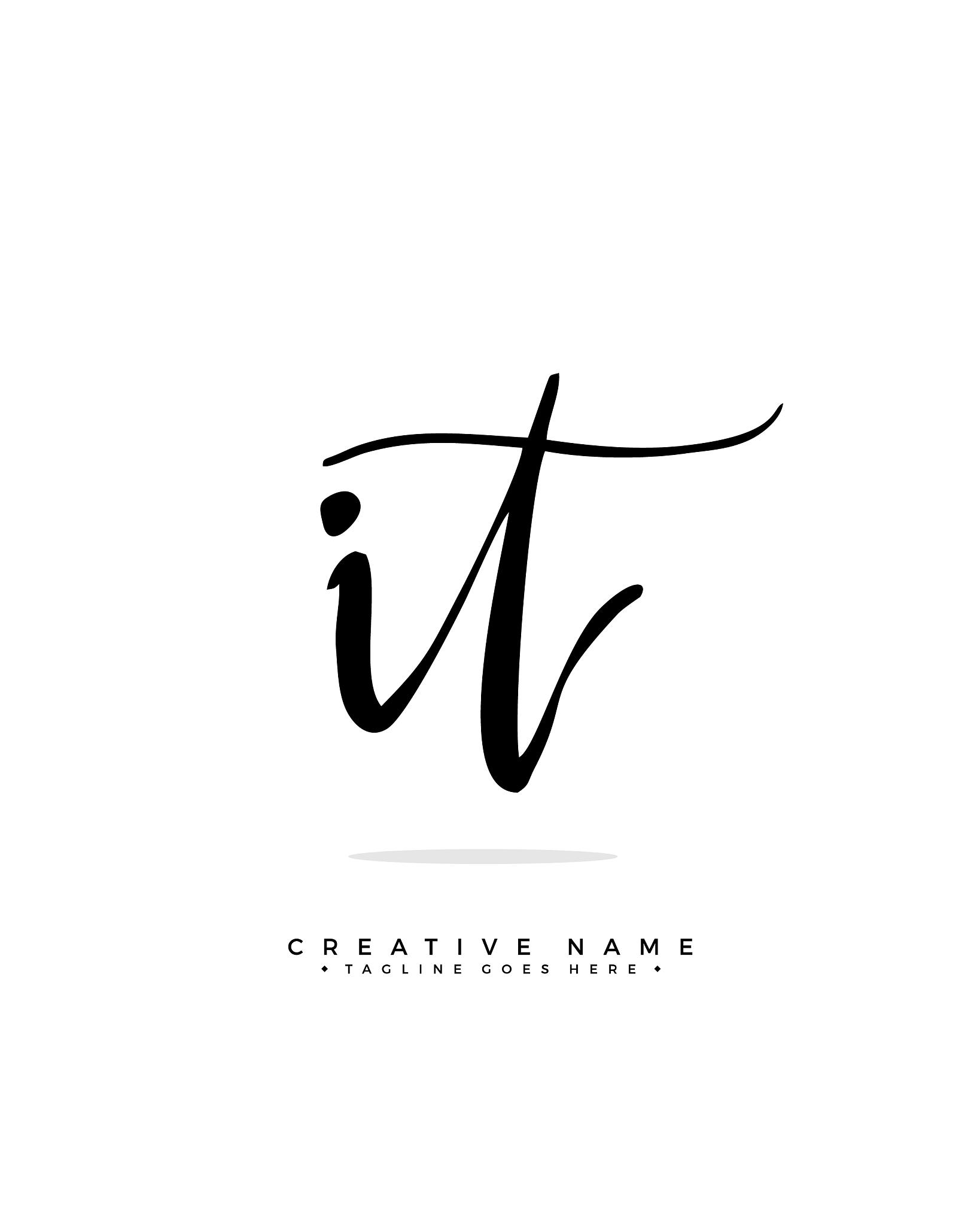 i t it initial logo signature handwriting