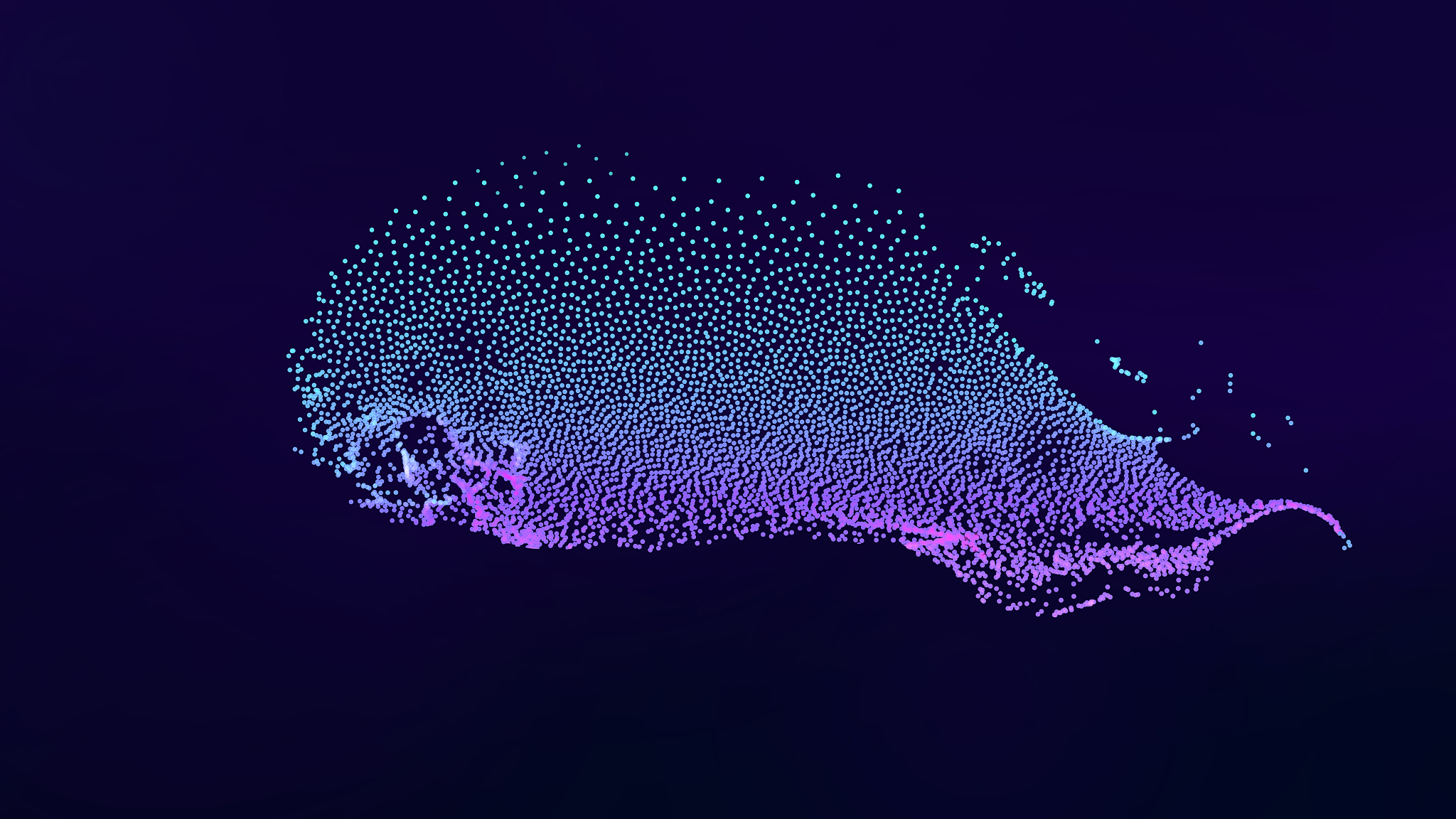 使用threejs。用大量的粒子构成一个3D爱心