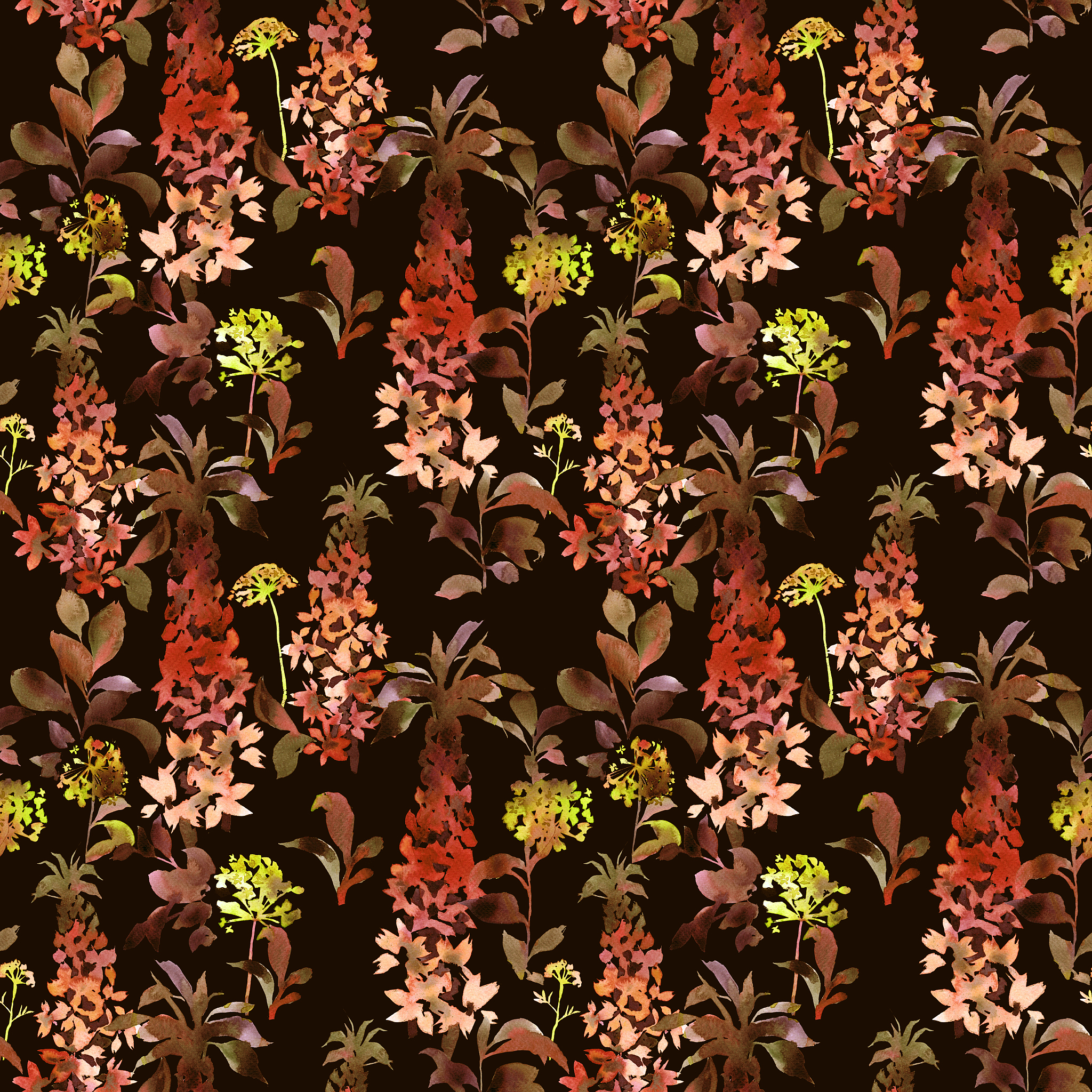 watercolor floral seamless pattern
