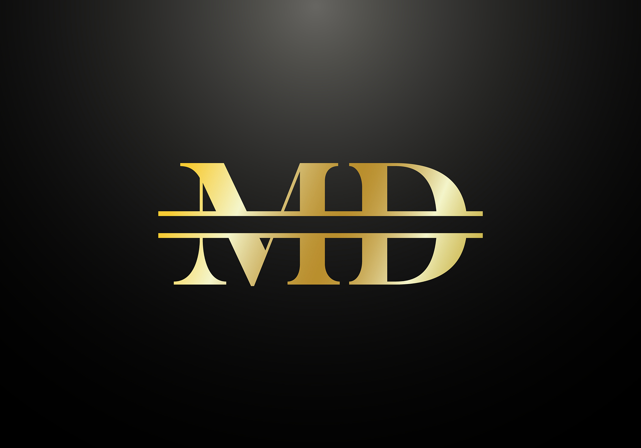 initial monogram letter m d logo design template