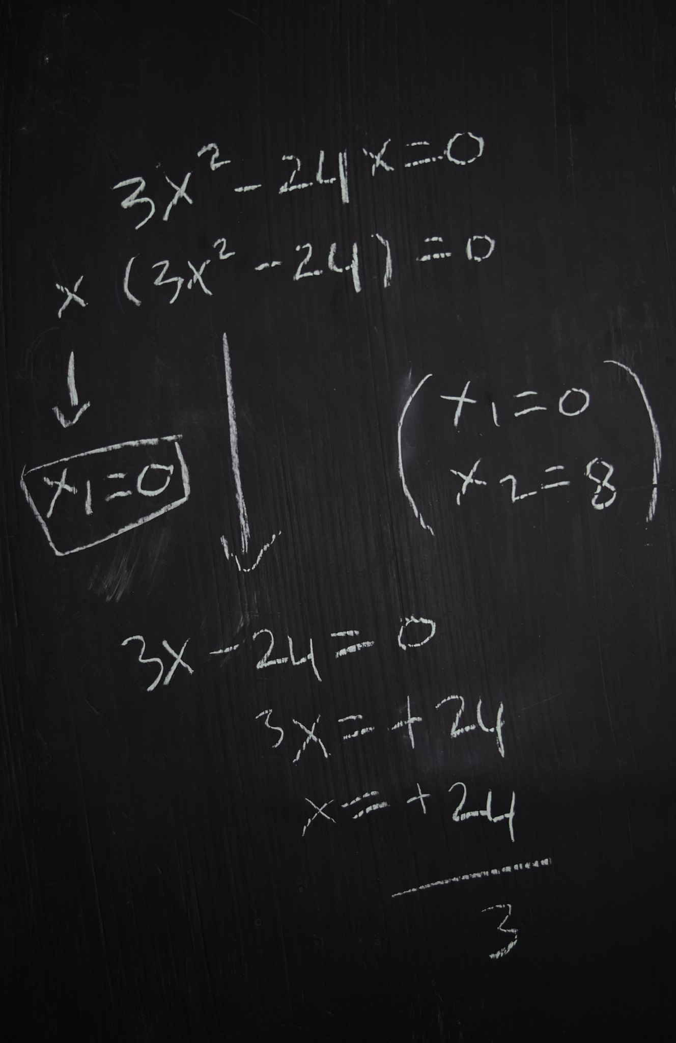 close up math formulas written on a blackboard. education concep