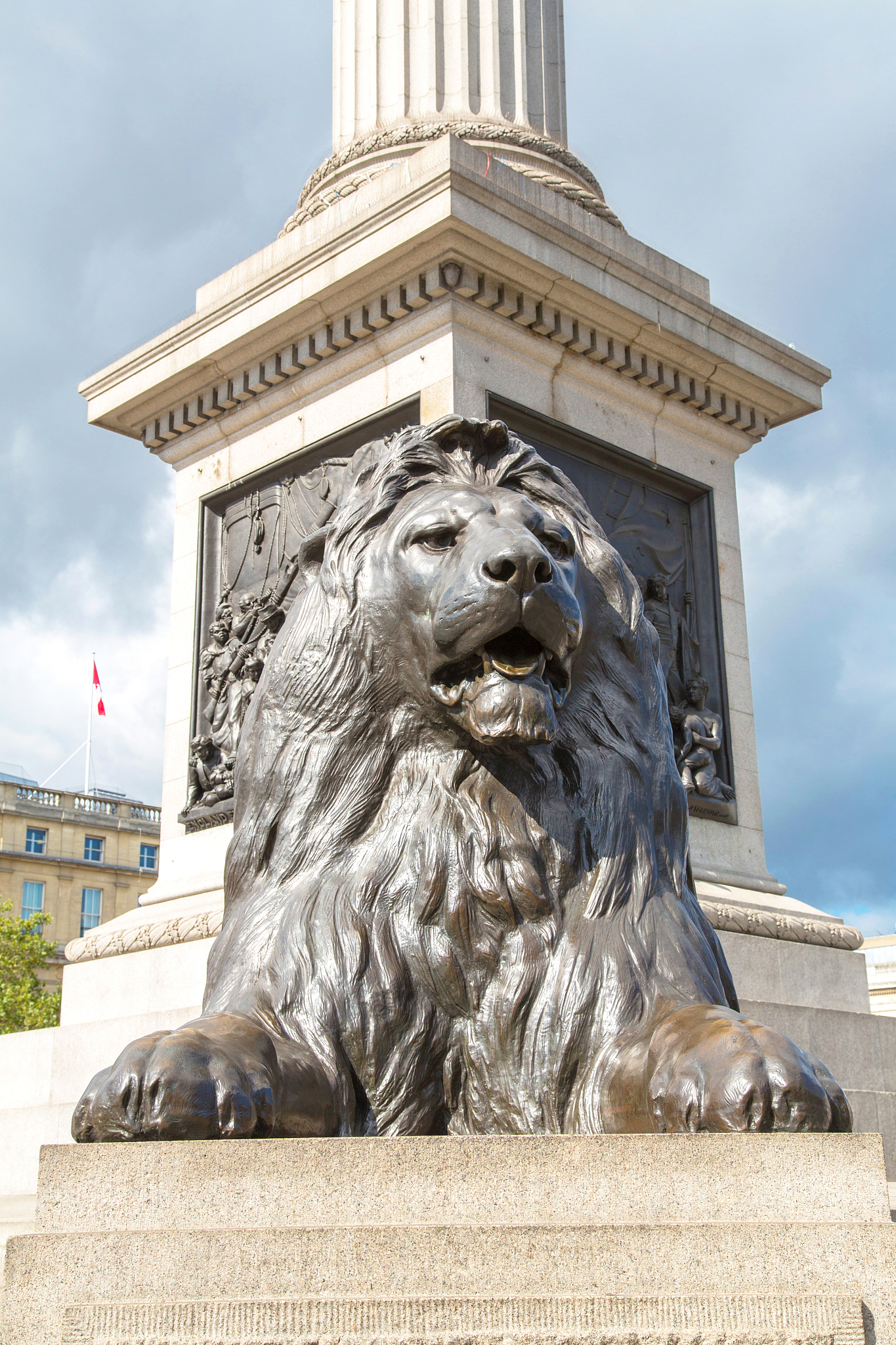 lion at trafalgar square.