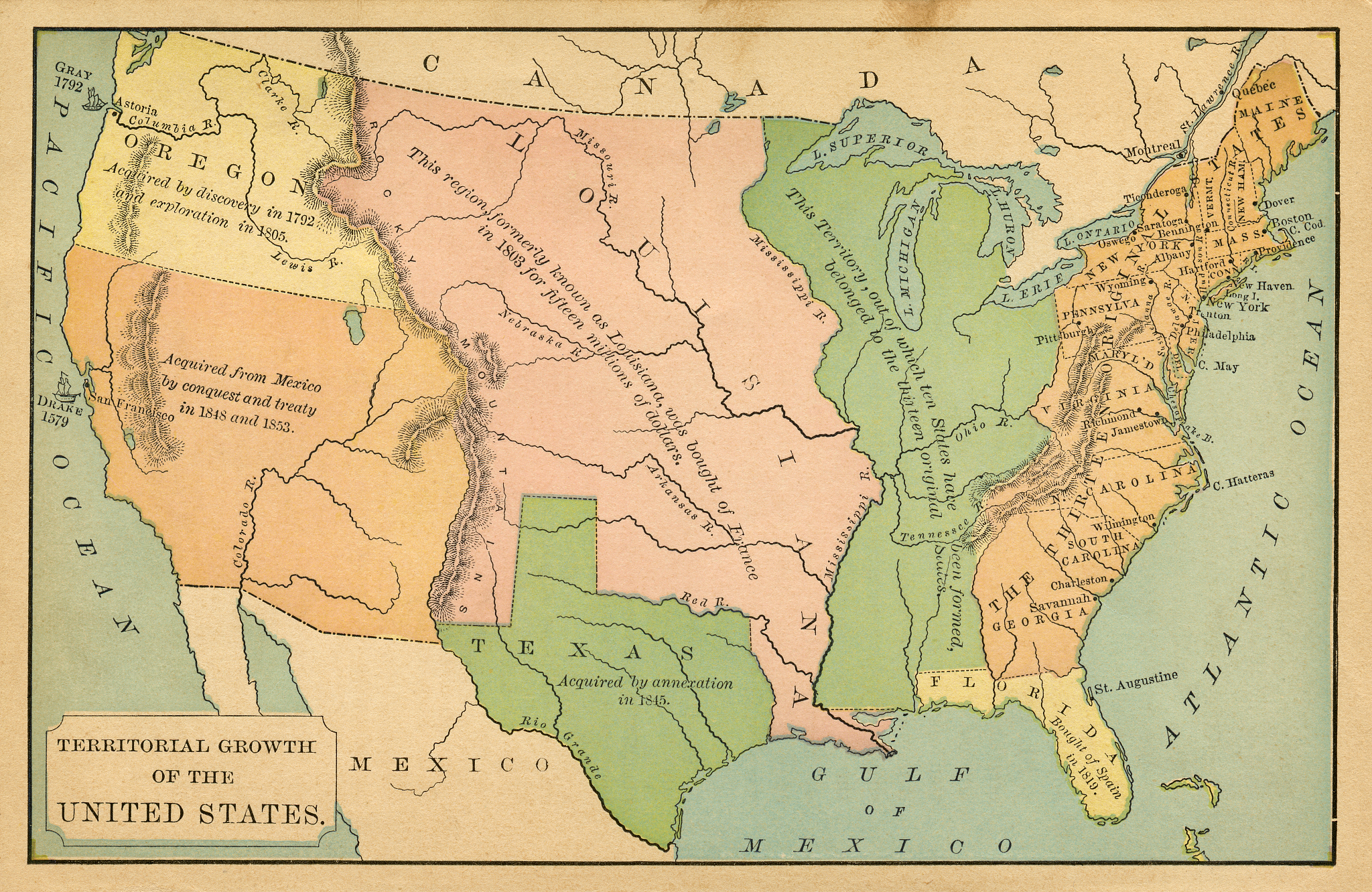 vintage usa map