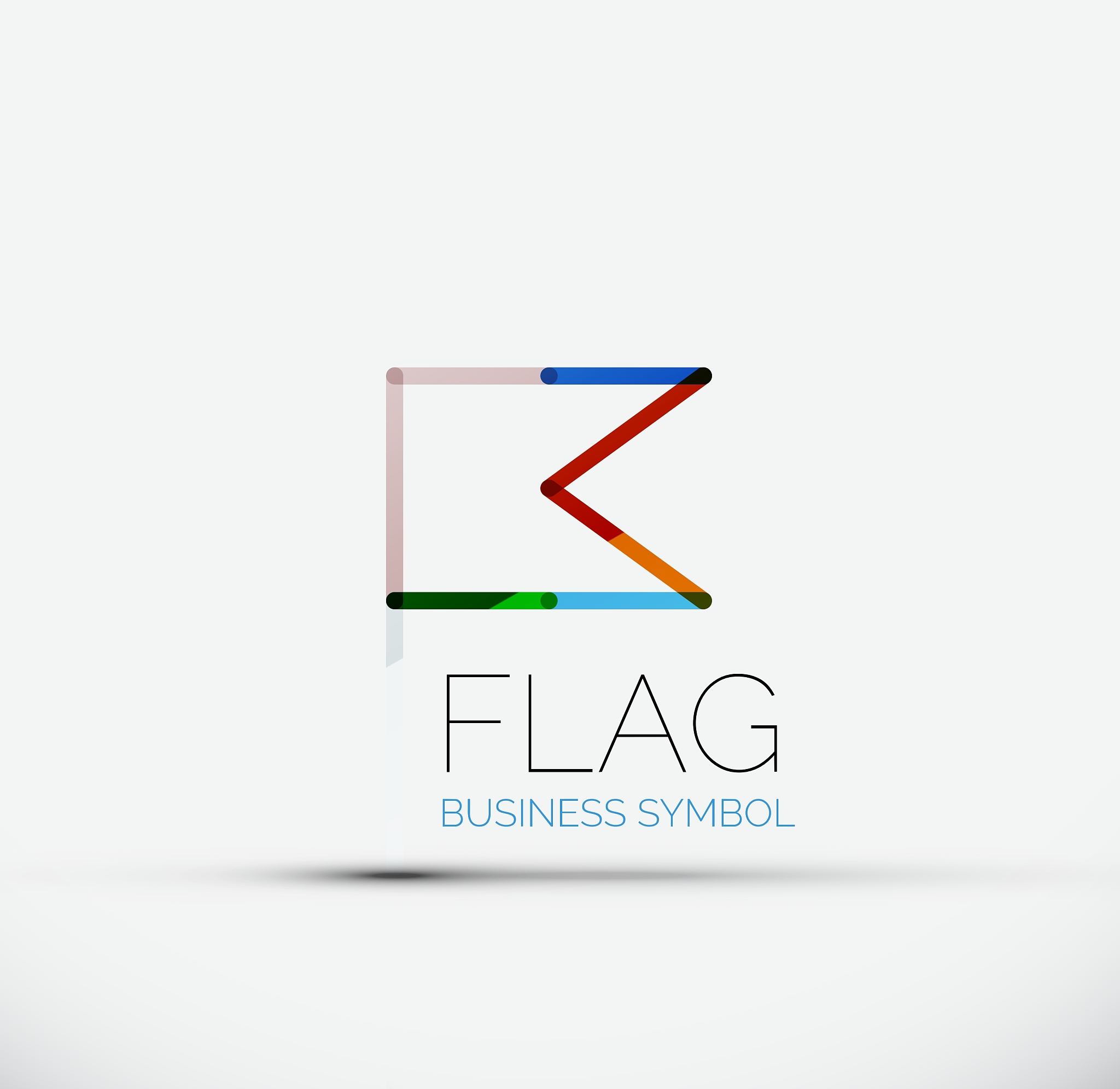logo flag abstract linear geometric business icon