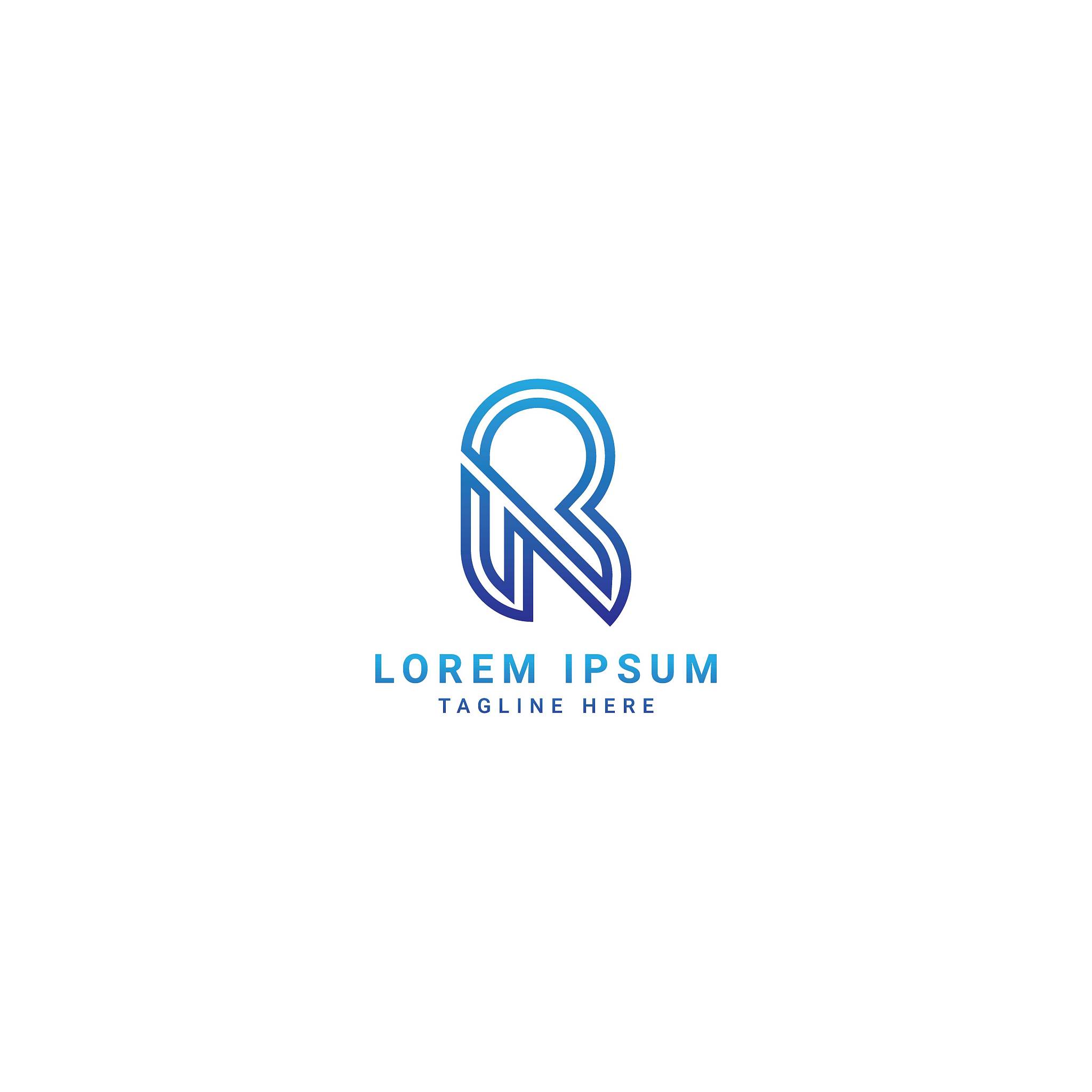 creative and modern letter r logo design template