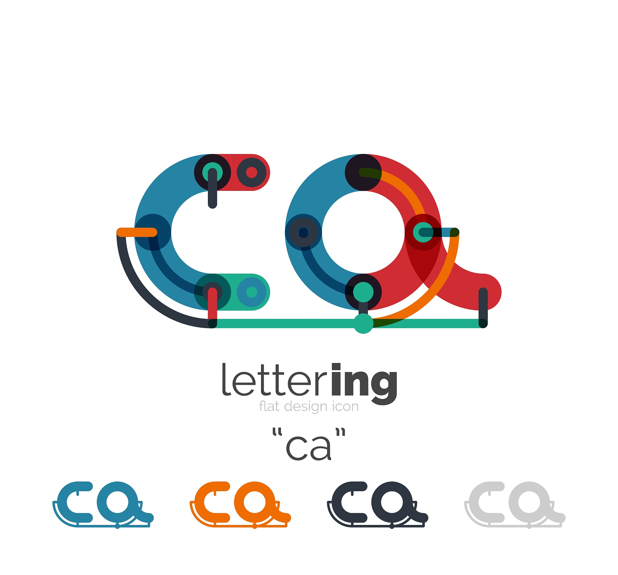 letter logo line concept