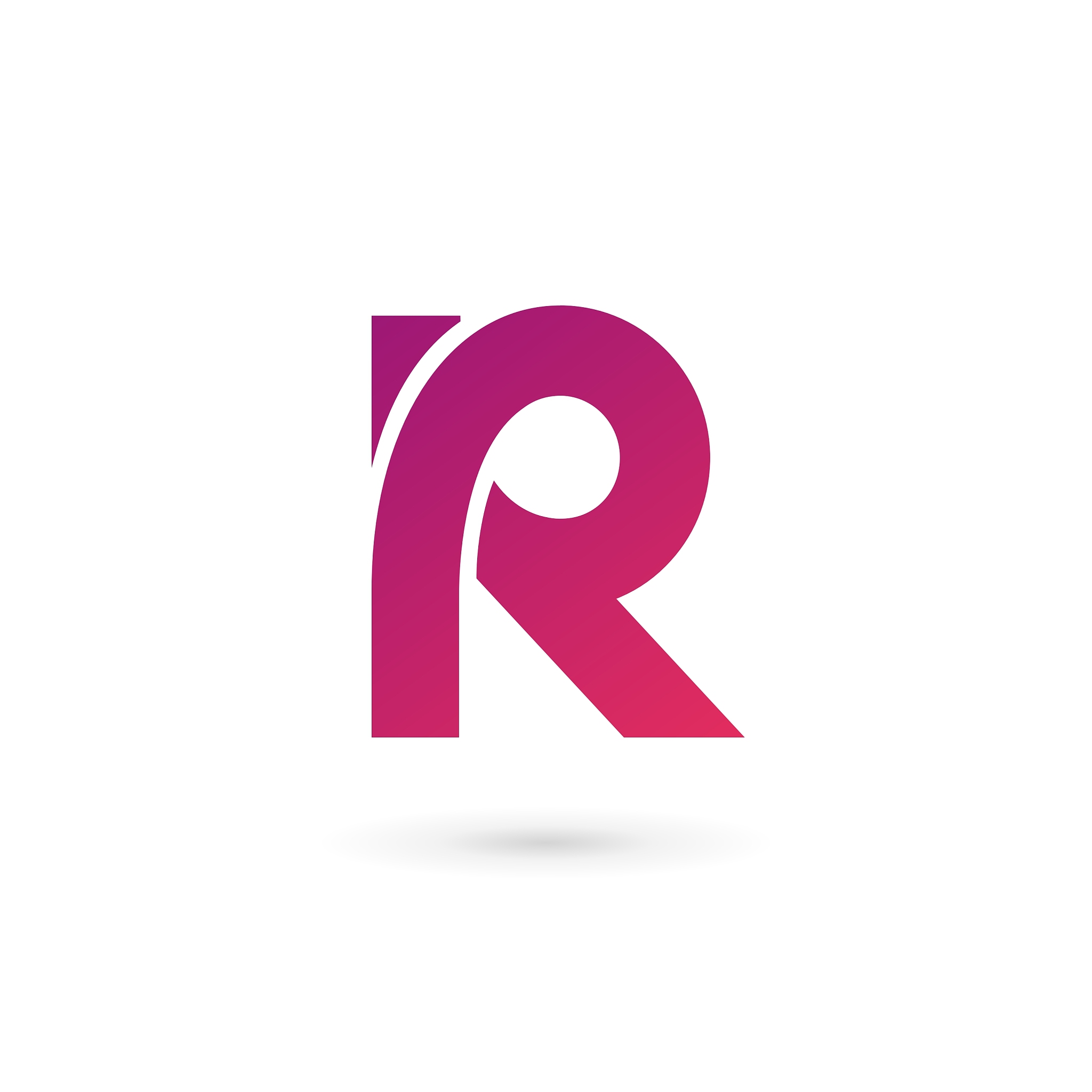 letter r logo icon design template elements