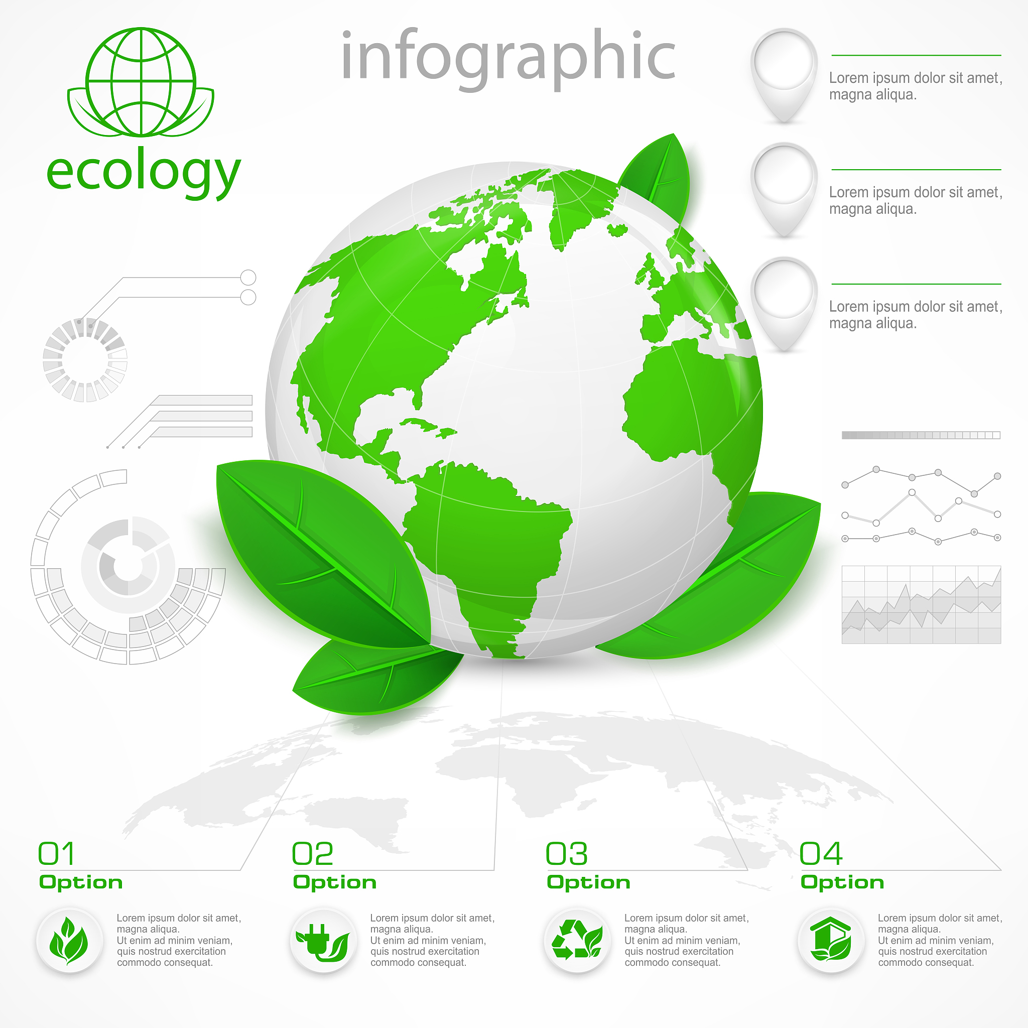 ecology infographic. vector illustration.