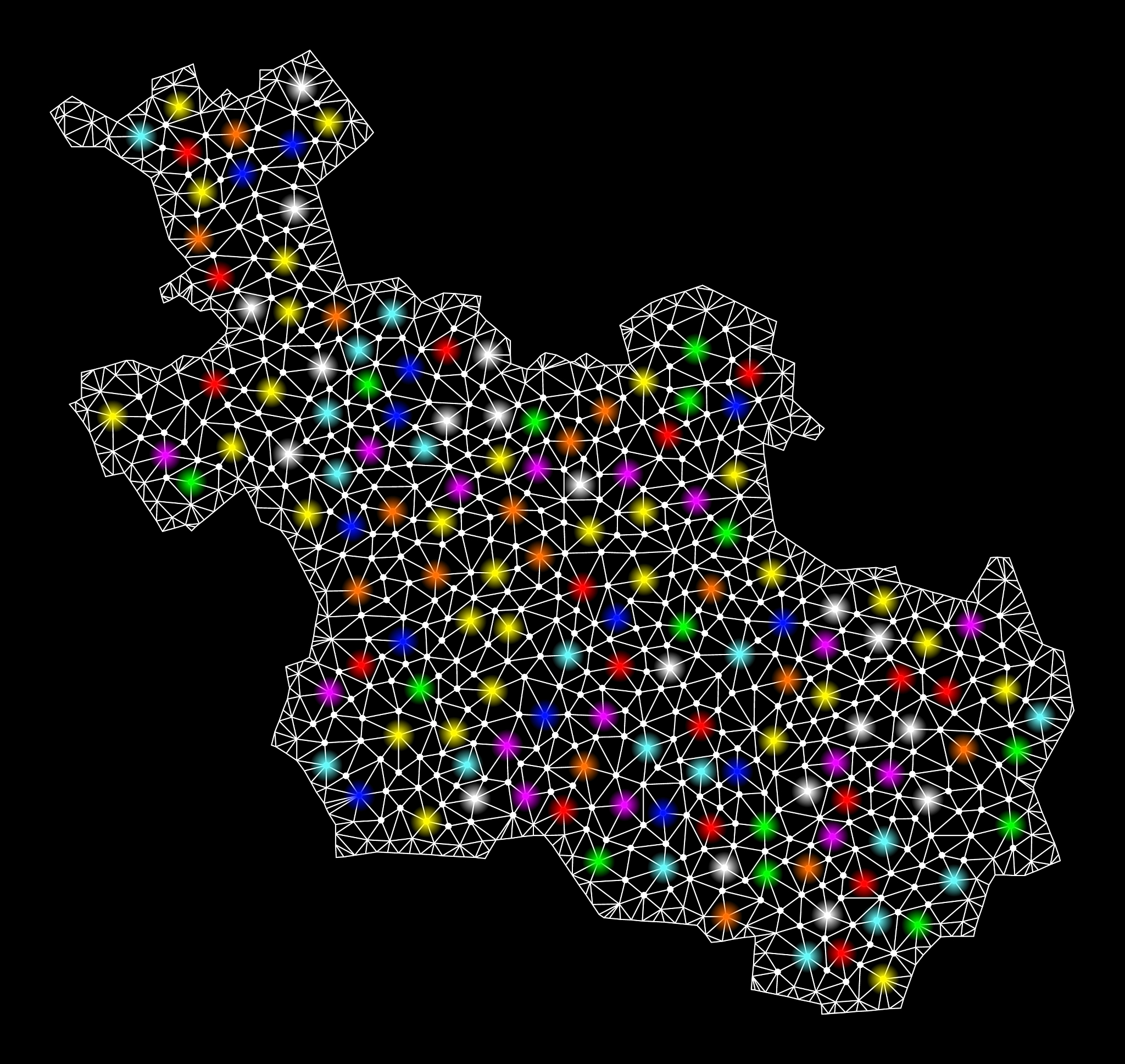 mesh carcass map of overijssel province with