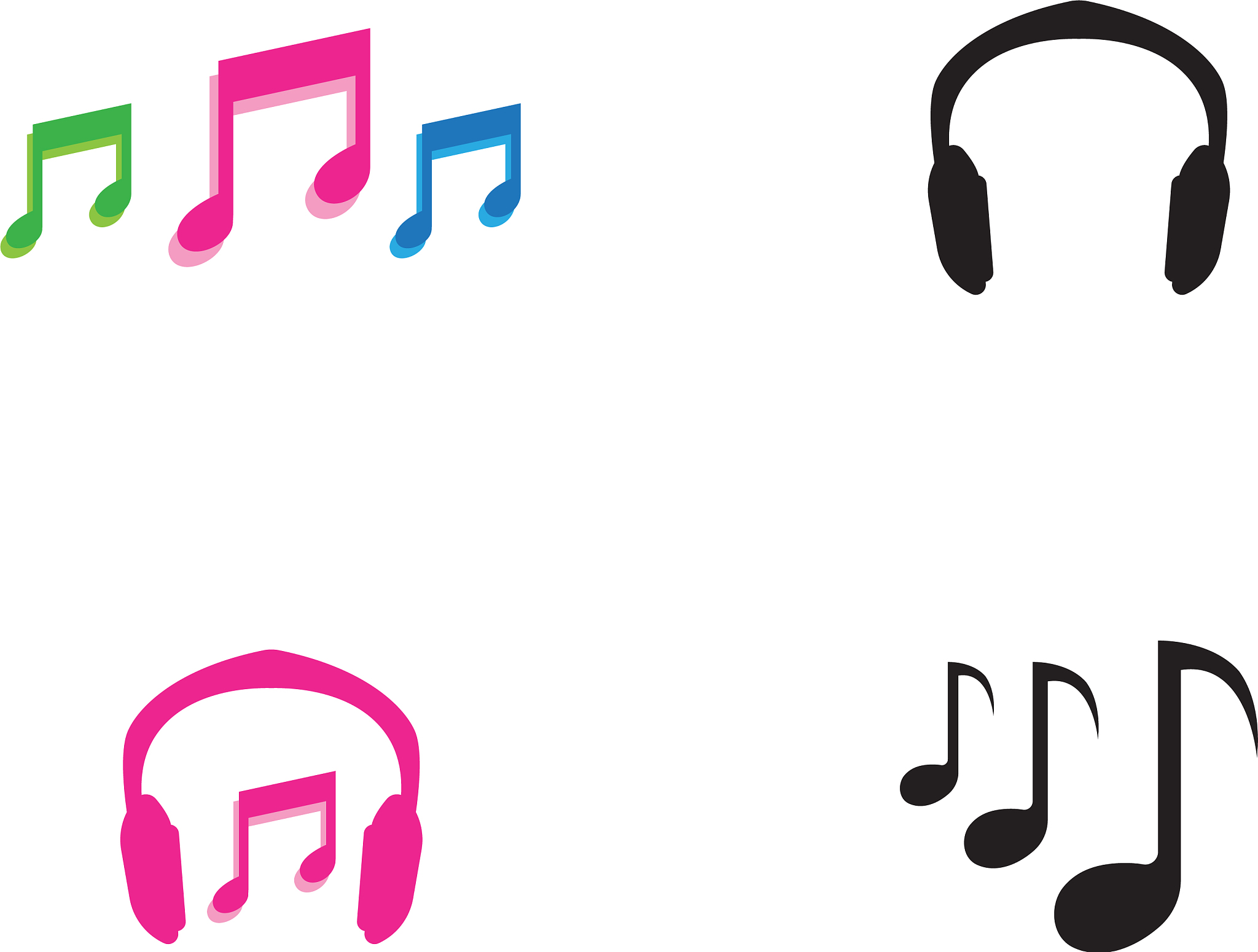 music play symbols logo and icons template