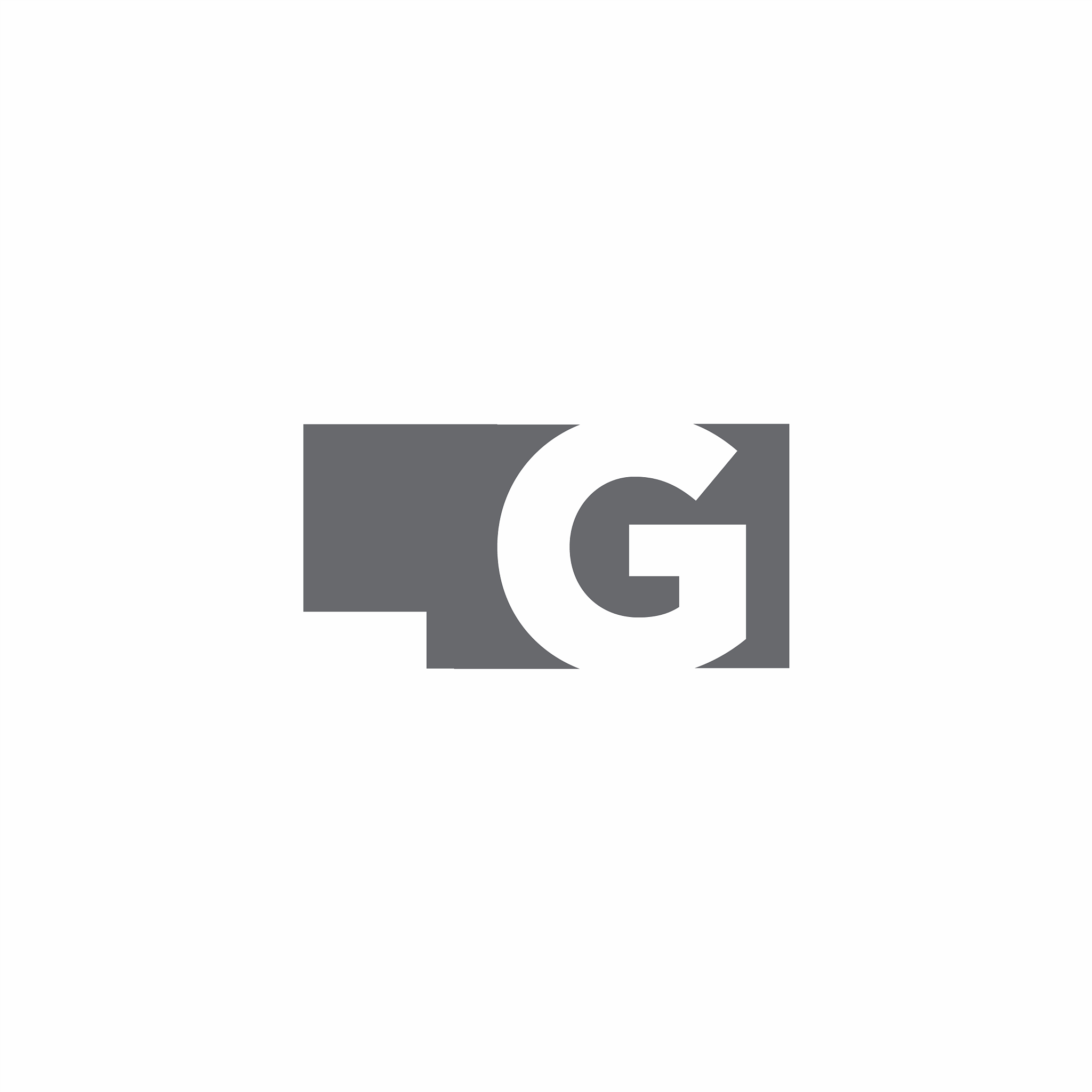 lg logo monogram with negative space style design