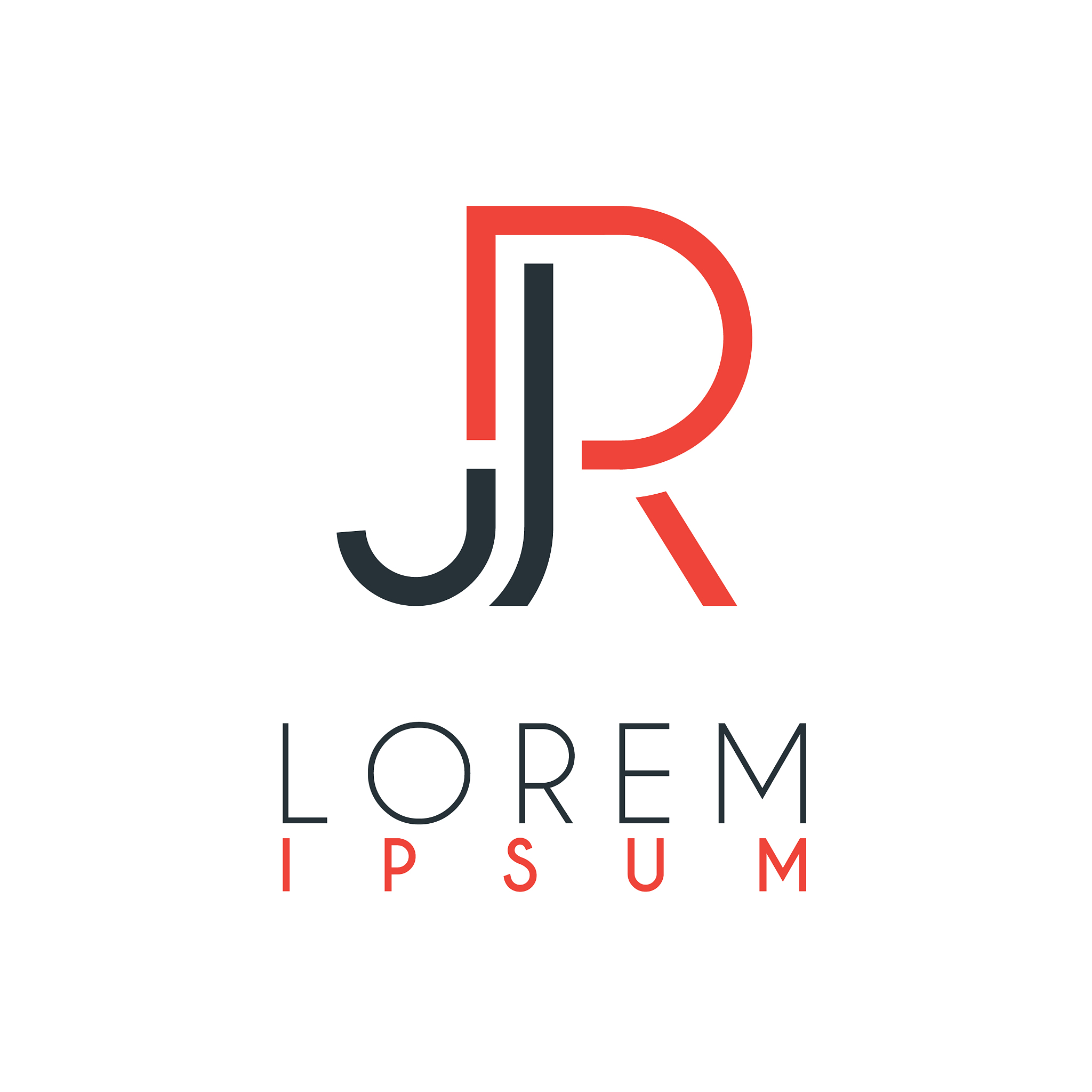 the logo between letter j and letter r or jr