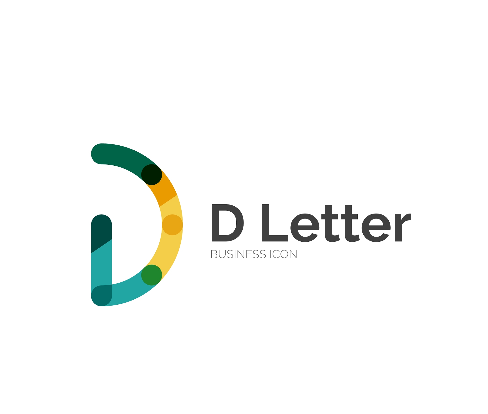 d letter logo minimal line design