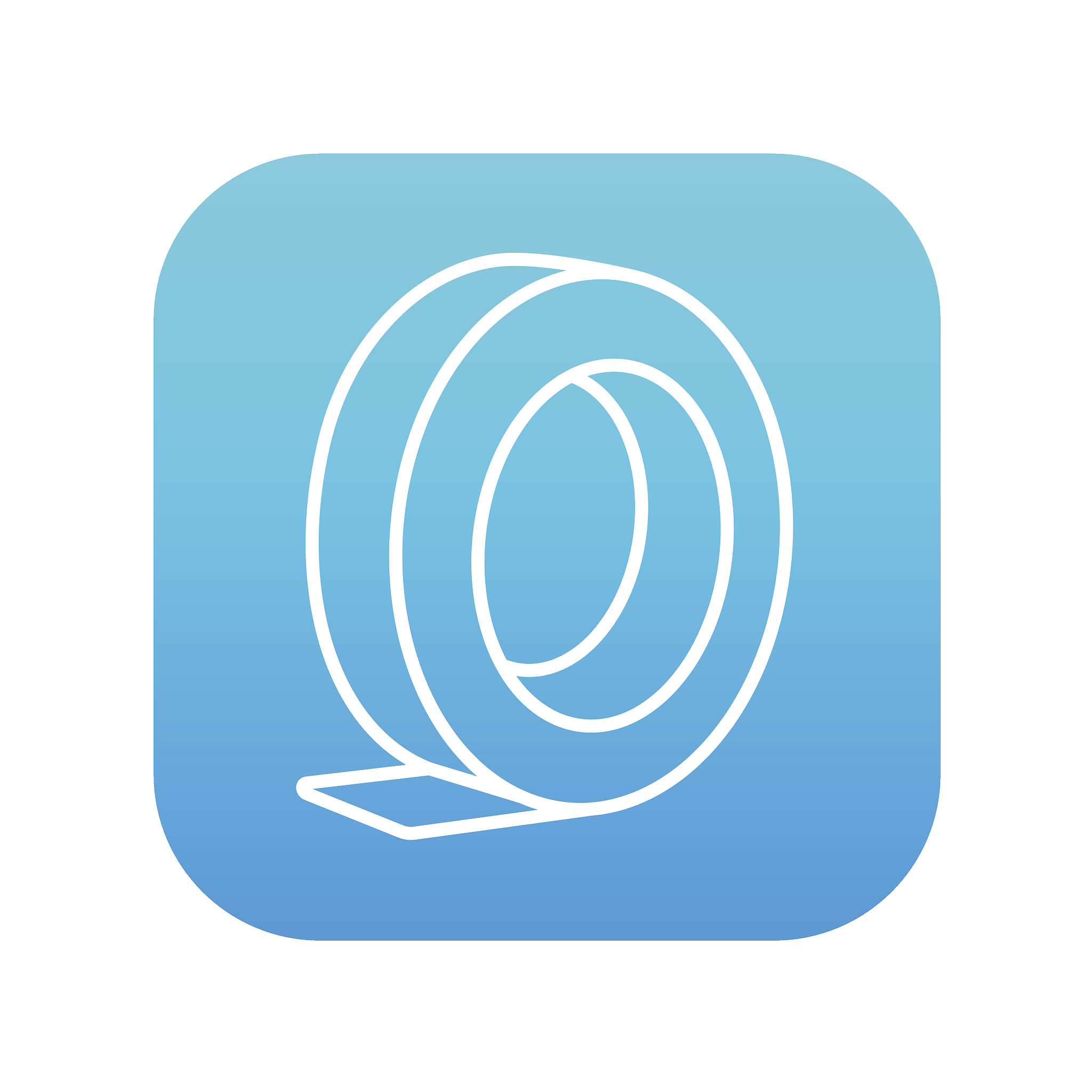 roll of adhesive tape line icon