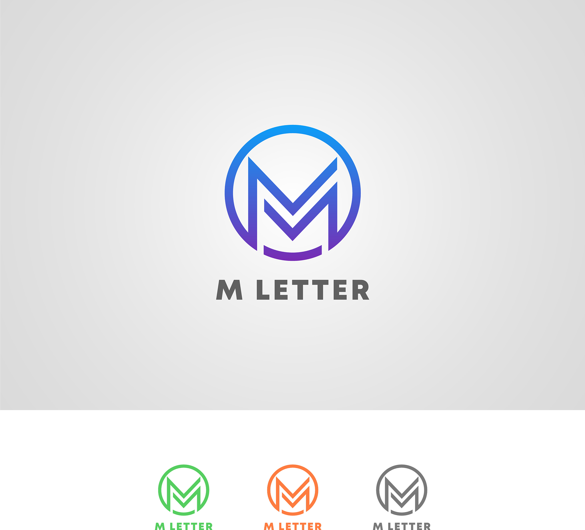 m letter logo design
